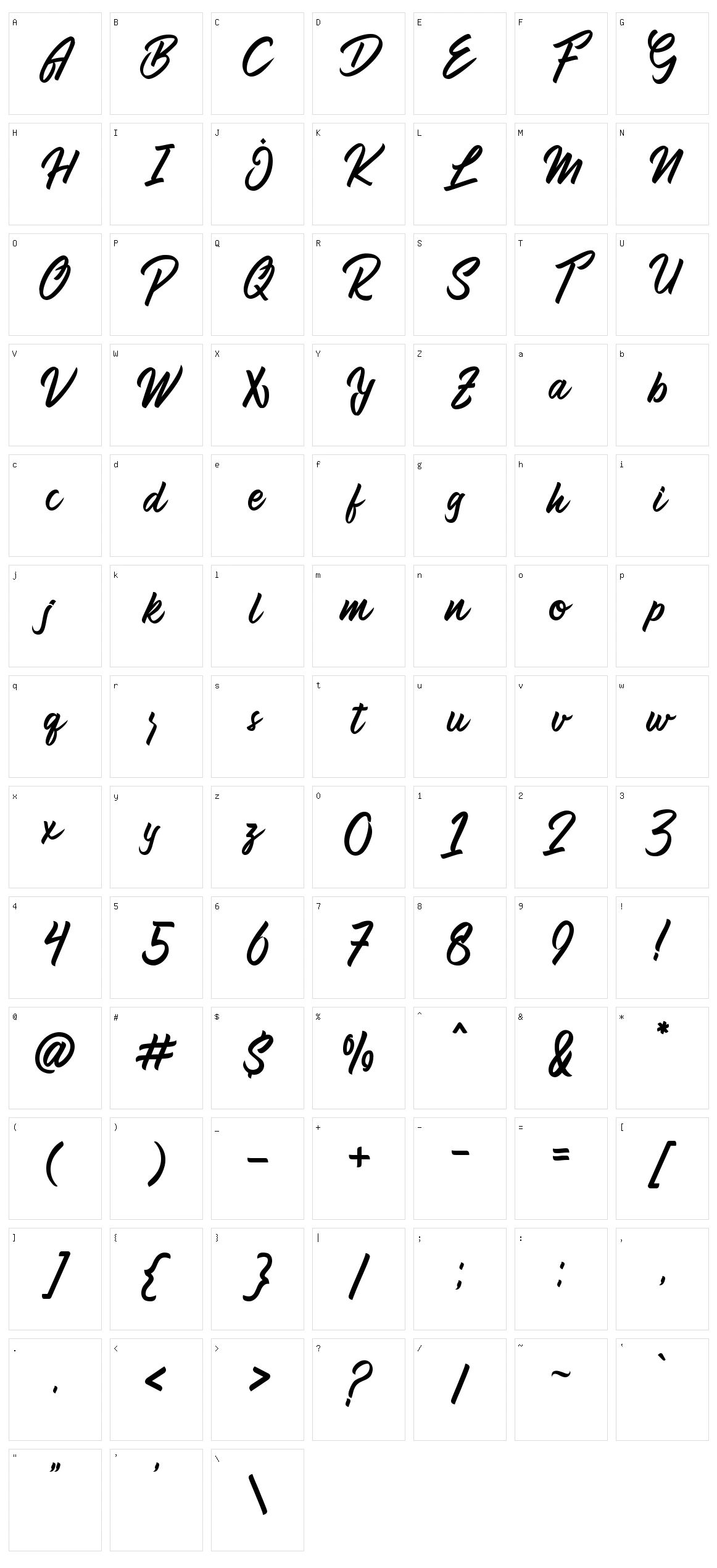 Anderik Character Set
