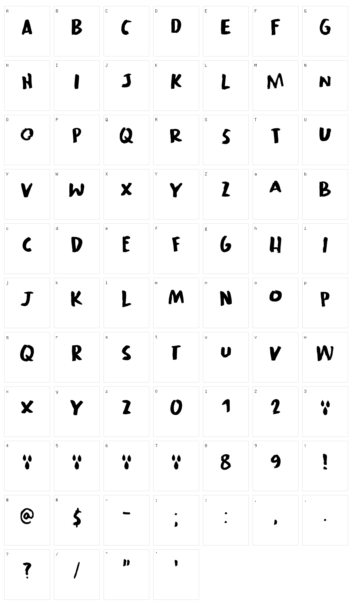 Lachrymose Character Set