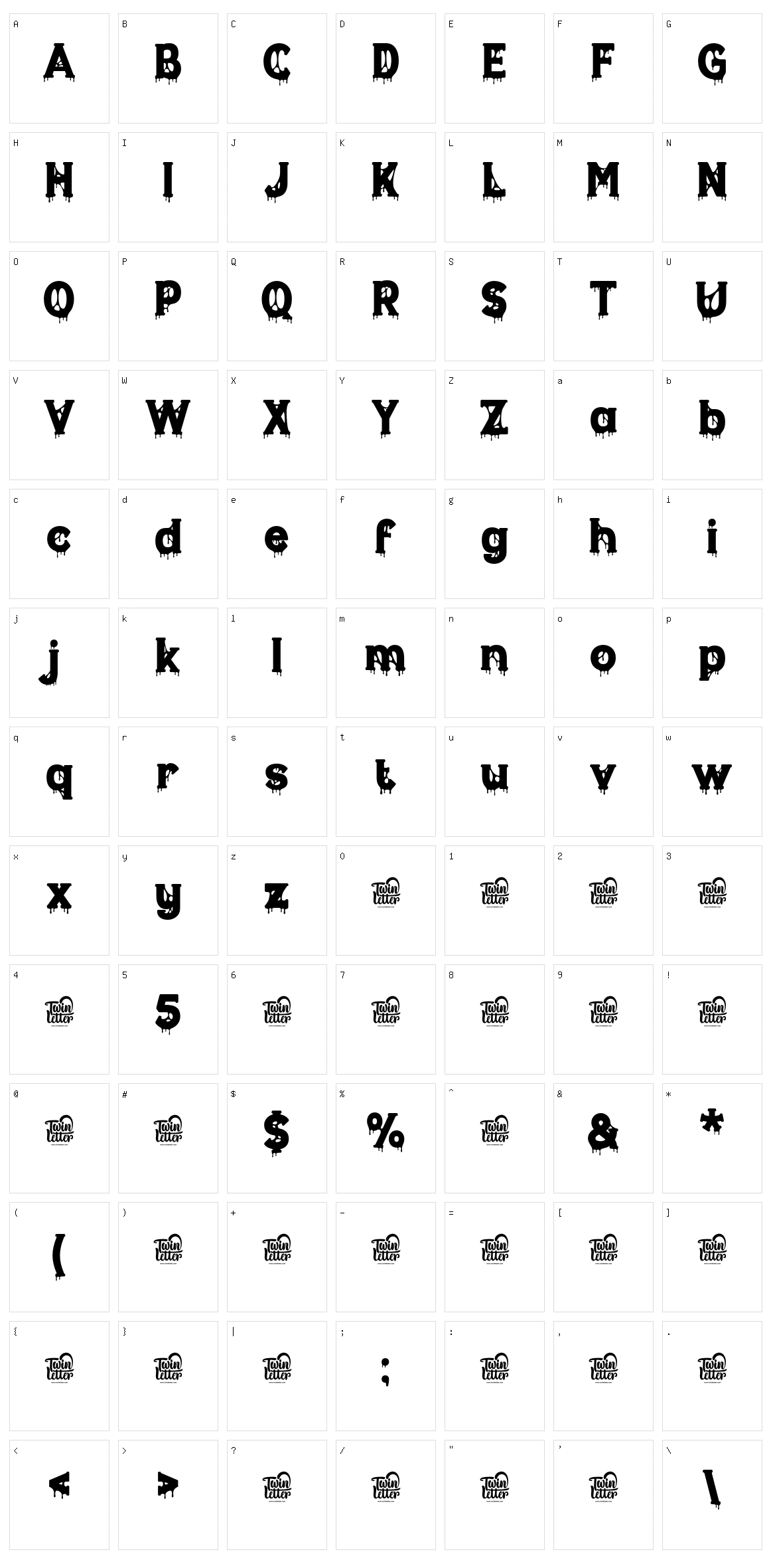 Getih West Character Set