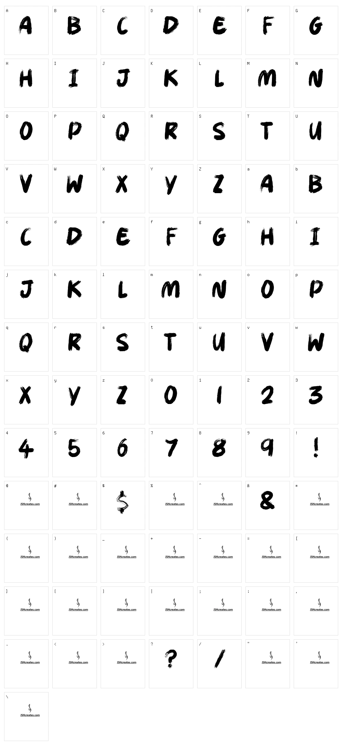 Magic Brush Character Set
