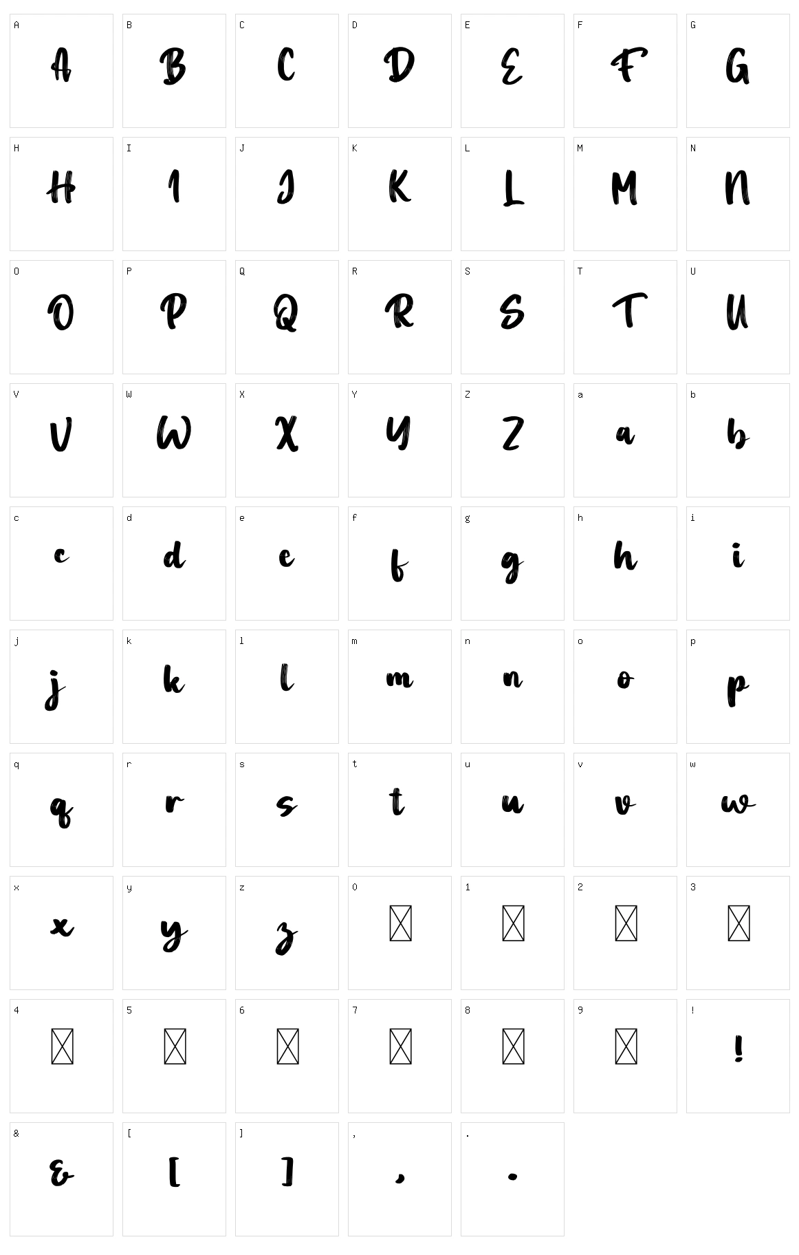 Aprilia Character Set