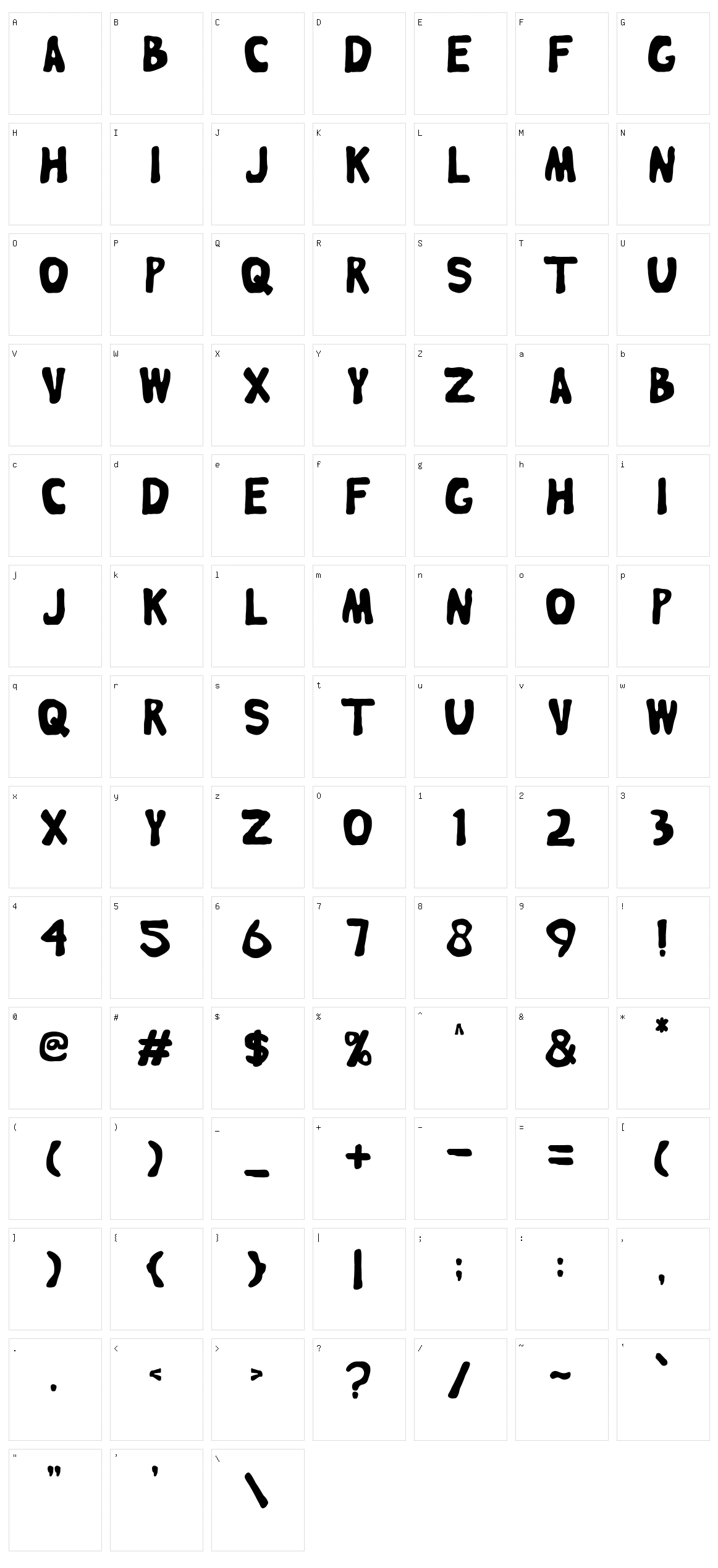 Brain Melt Character Set
