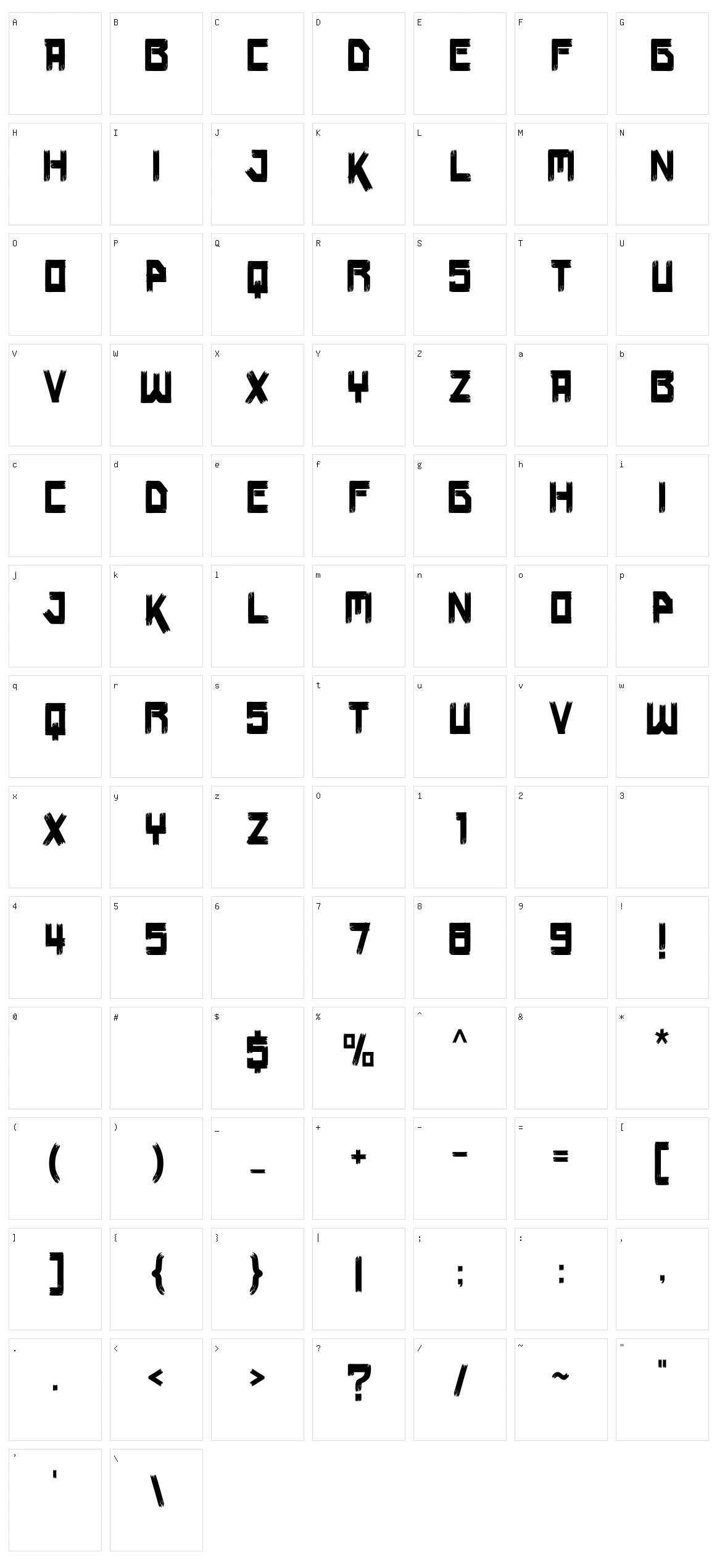 Junker Character Set