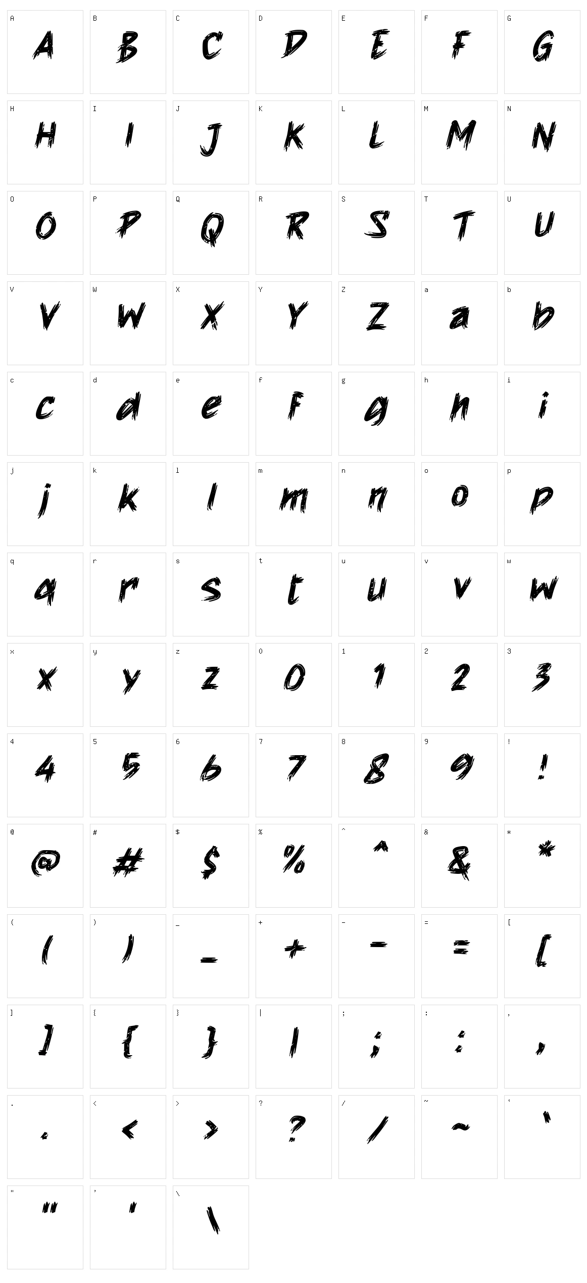 f Fragone Character Set