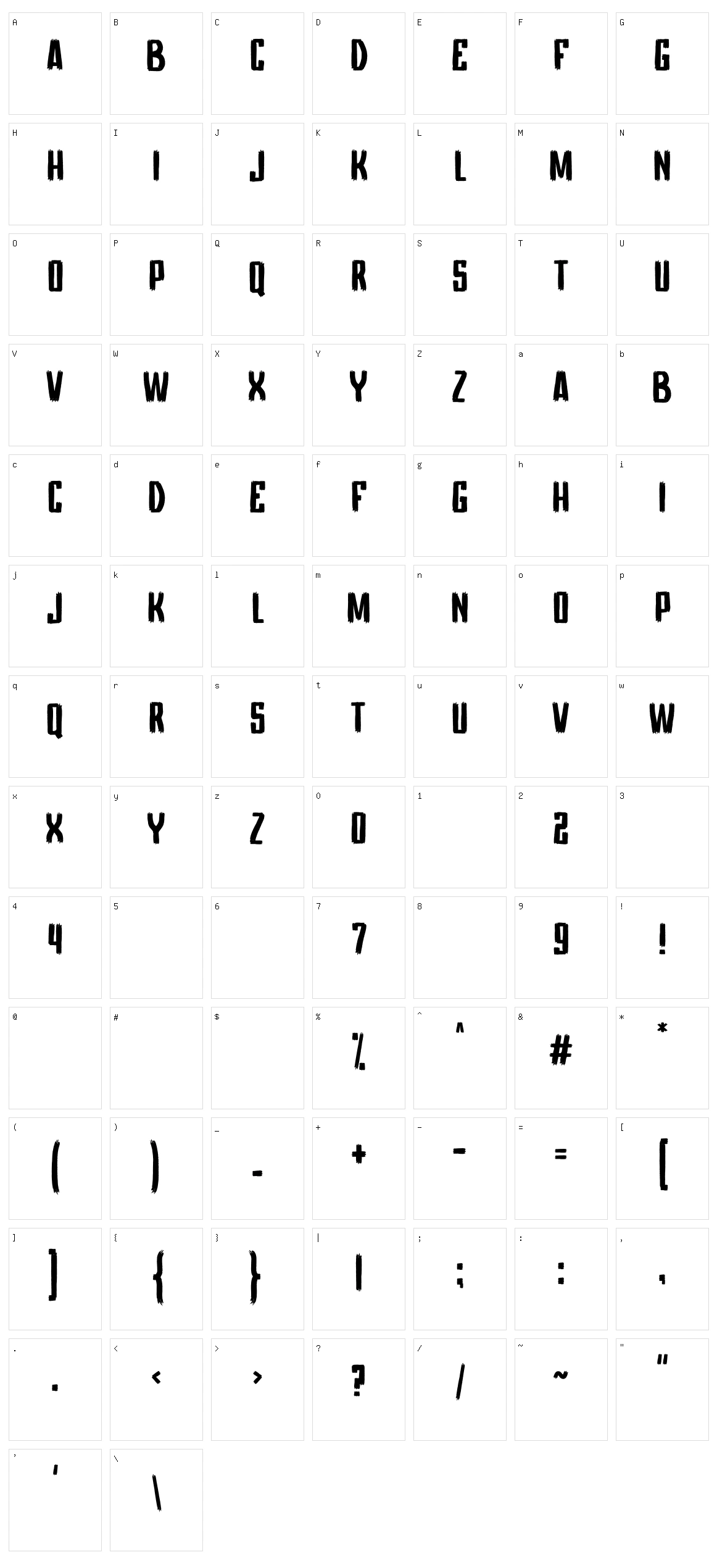 Rispek Character Set
