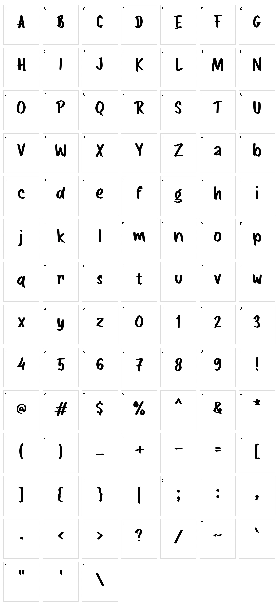 g Geraham Character Set