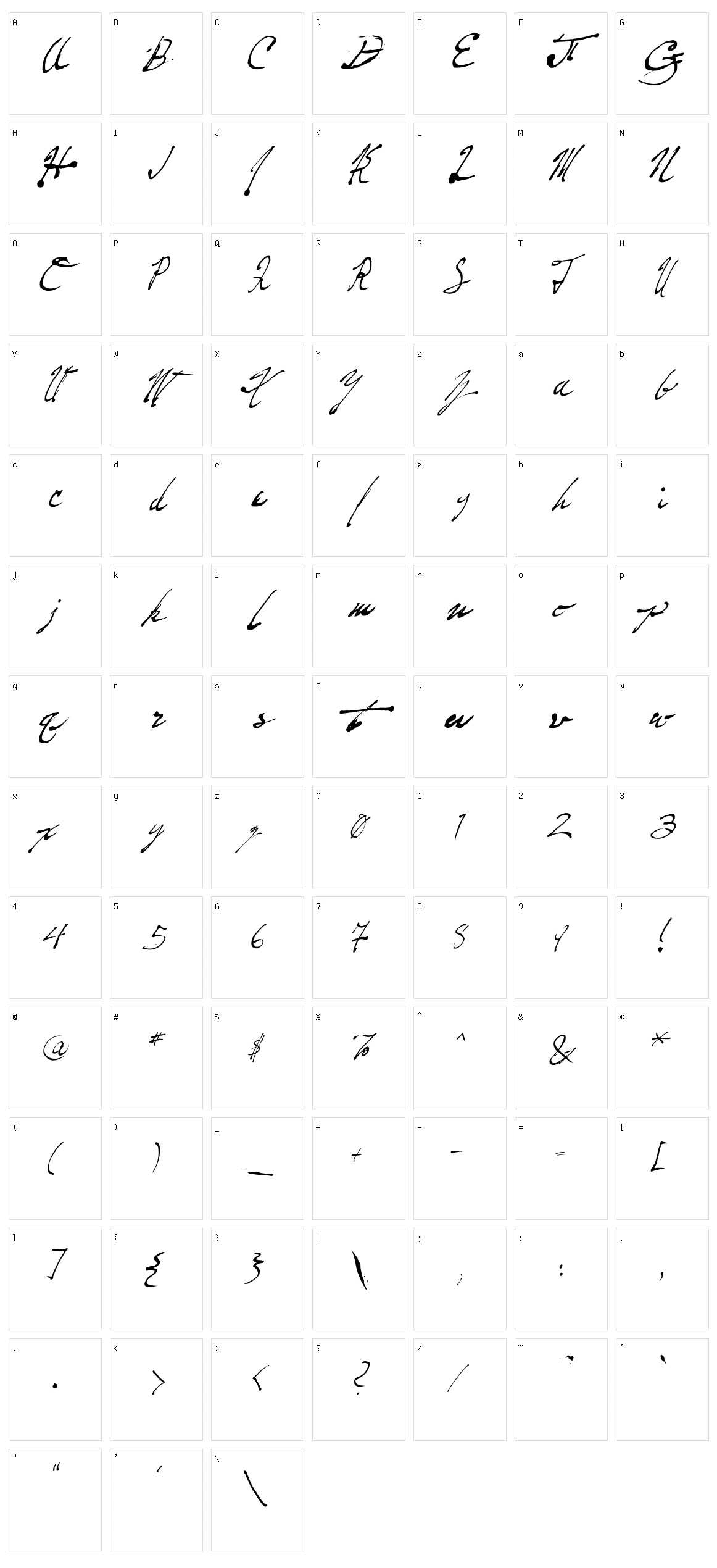 Fountain Pen Frenzy Character Set