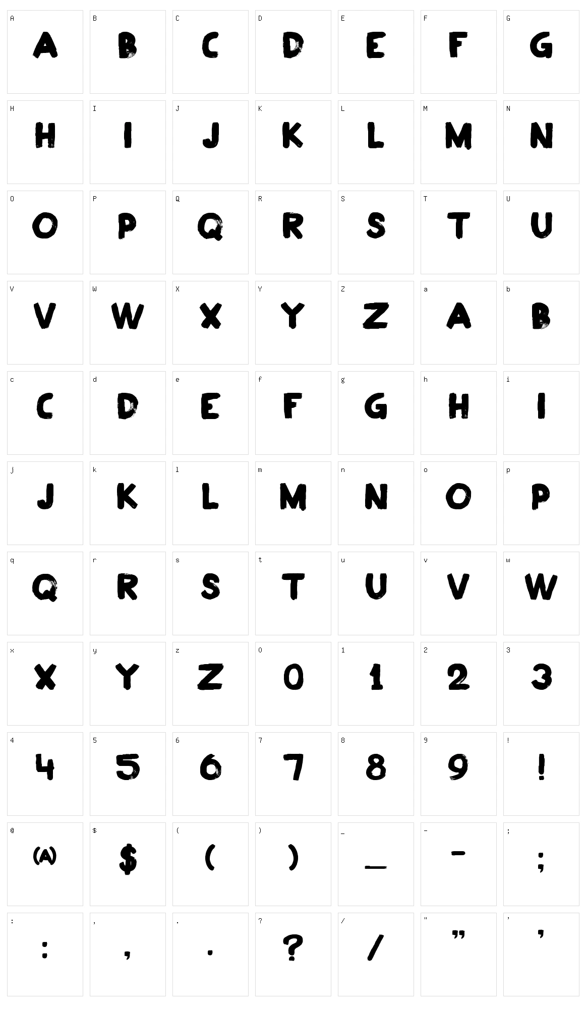 Plakkaat Character Set