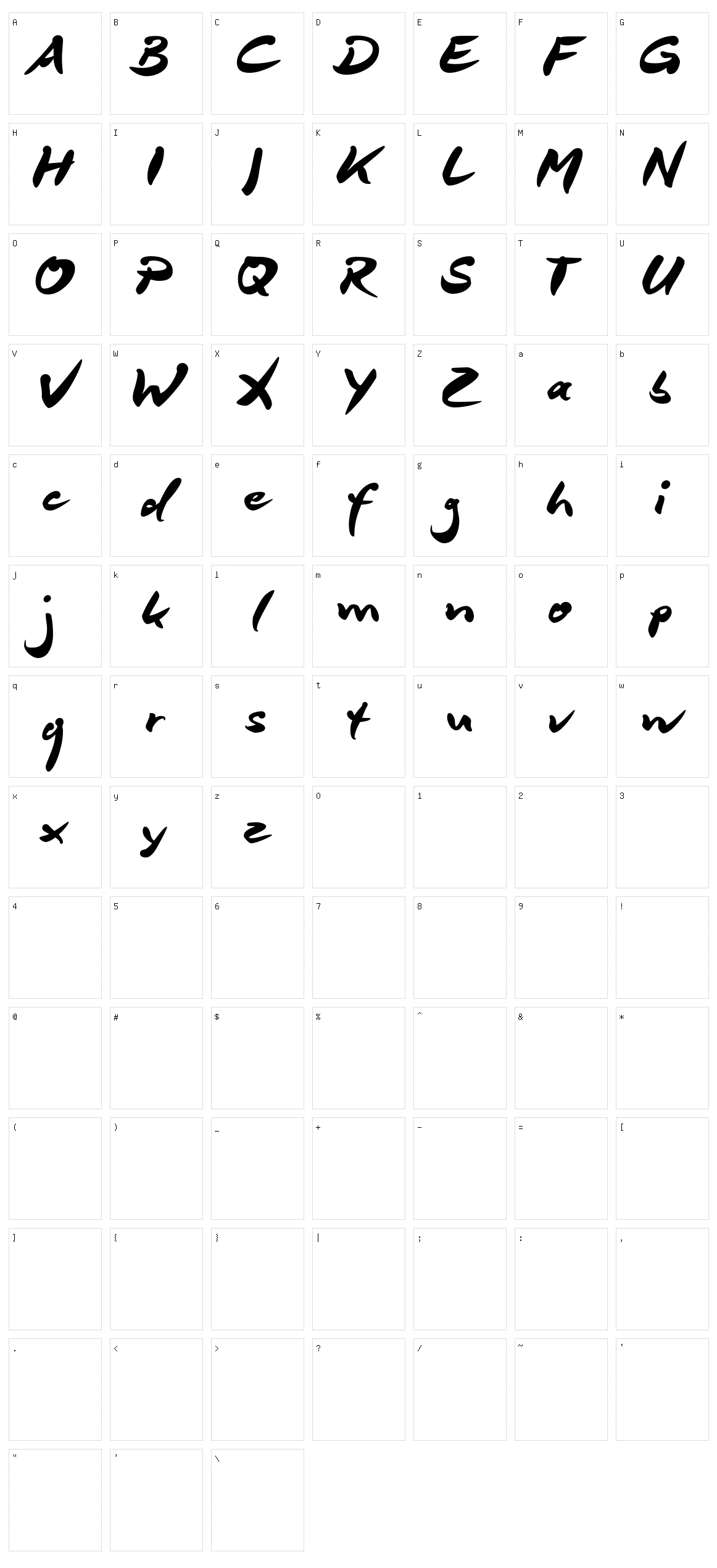 DeBorstel Brush Character Set