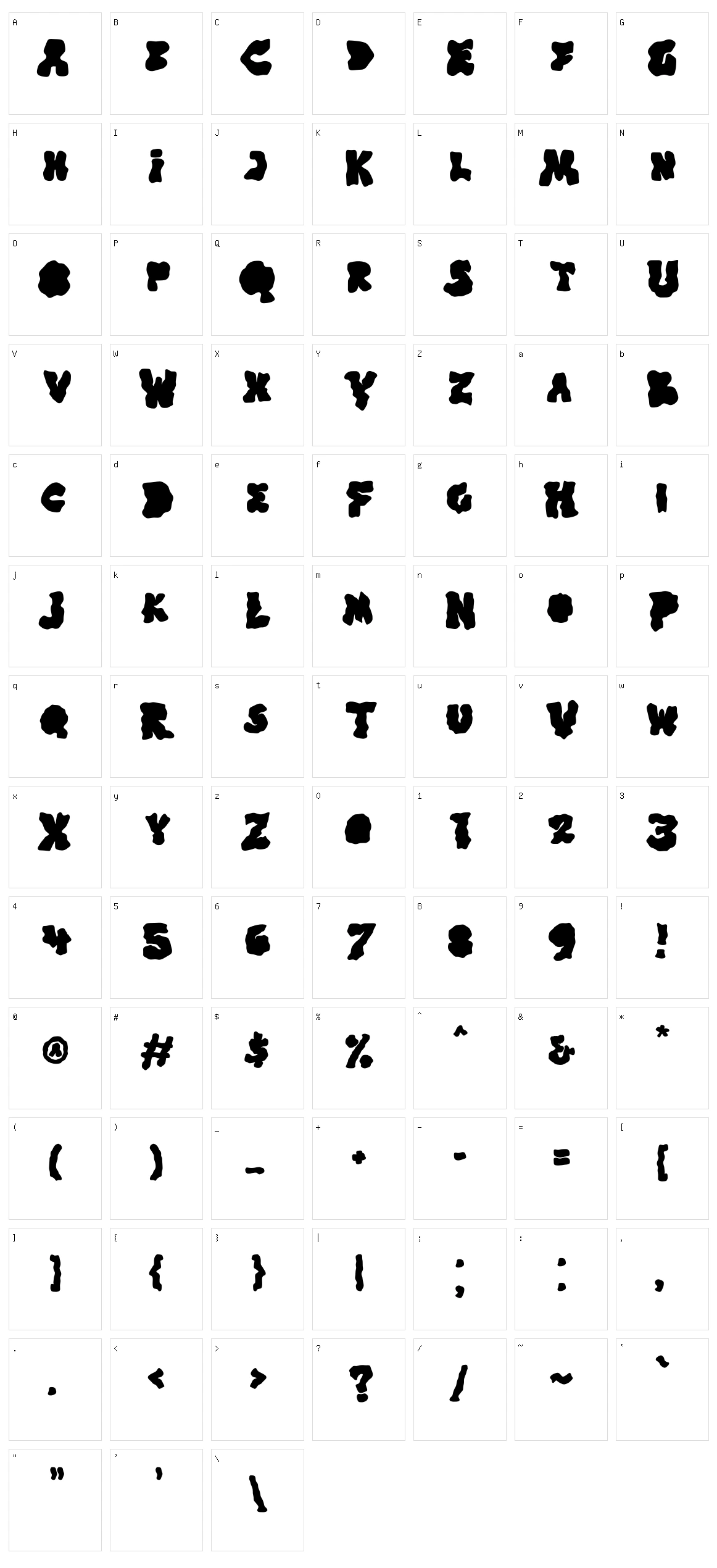 Broken Ground Character Set