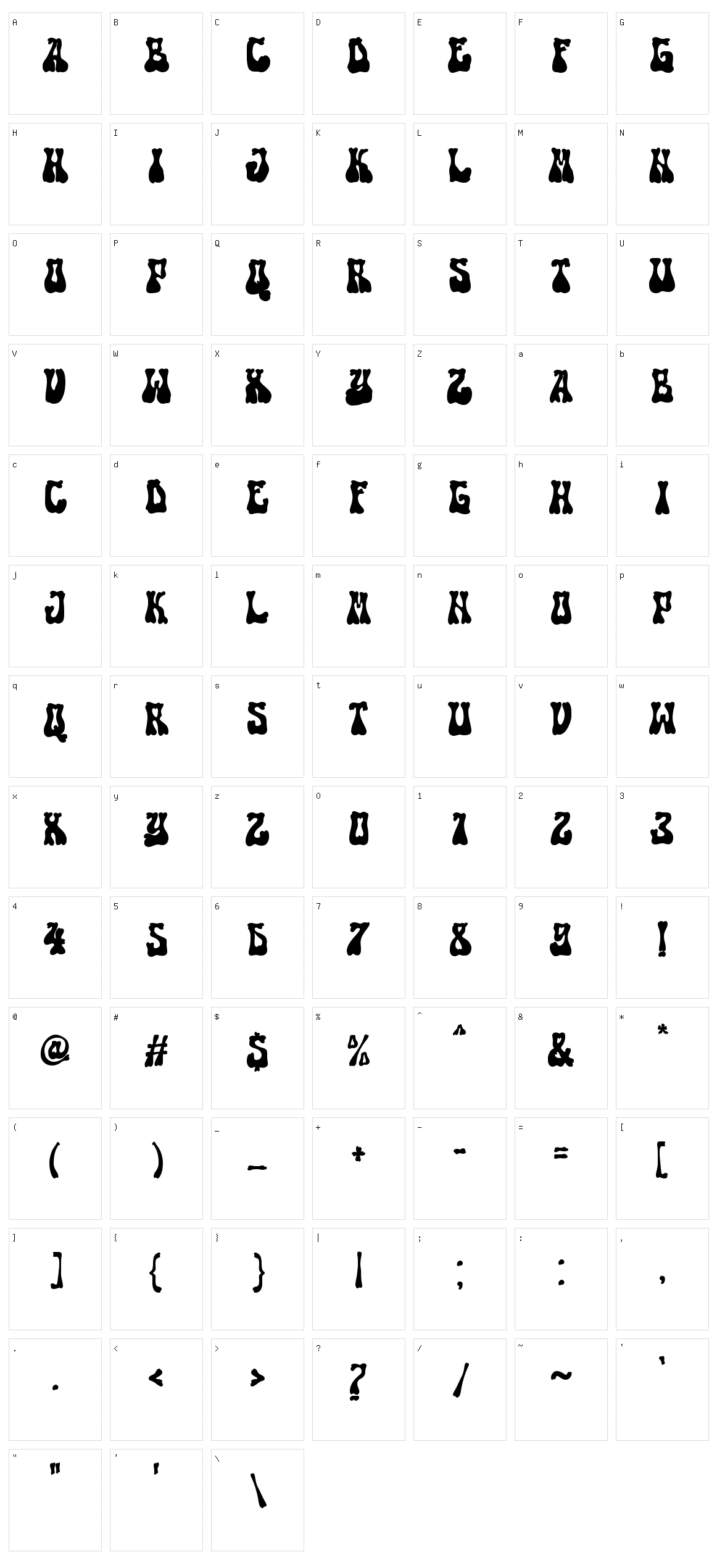 Retro Bones Character Set