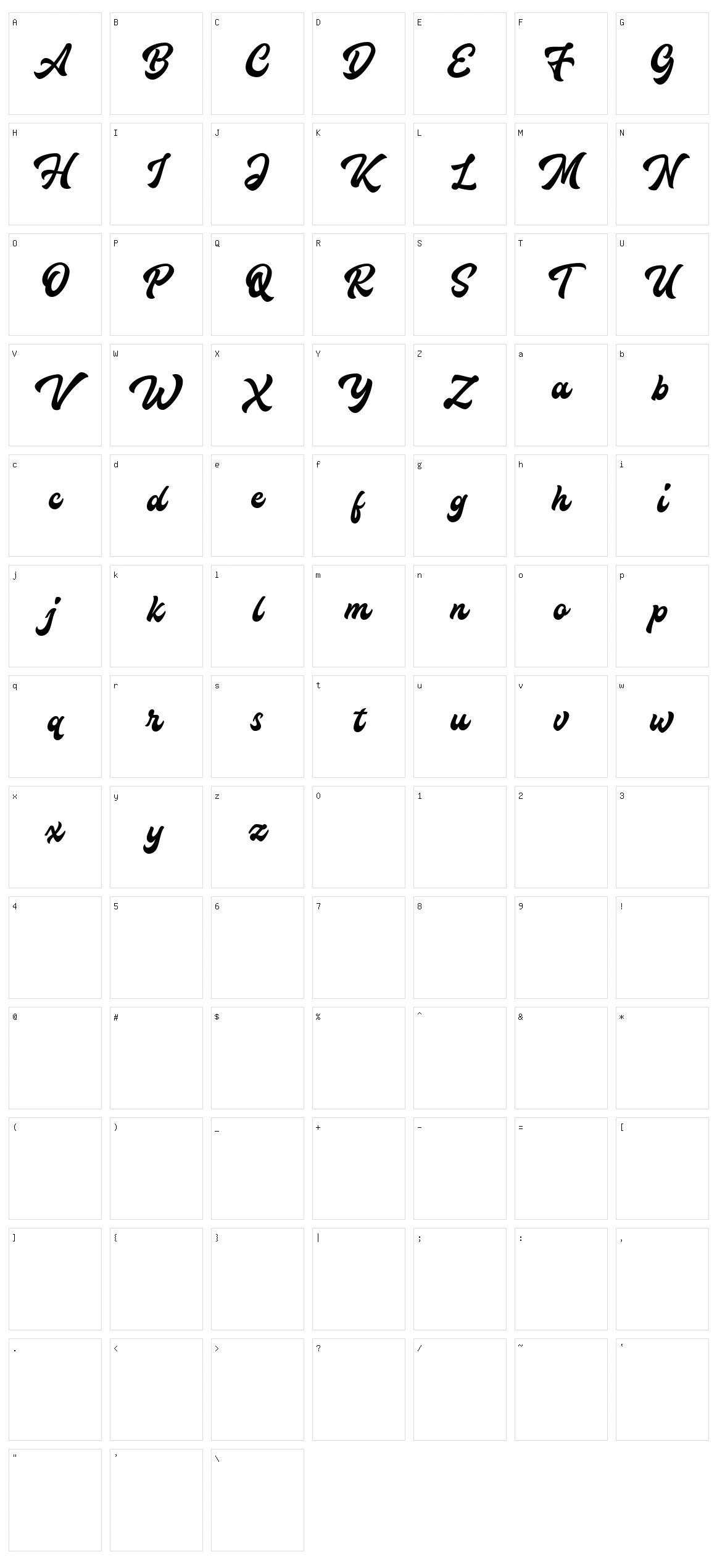 Houstander Character Set