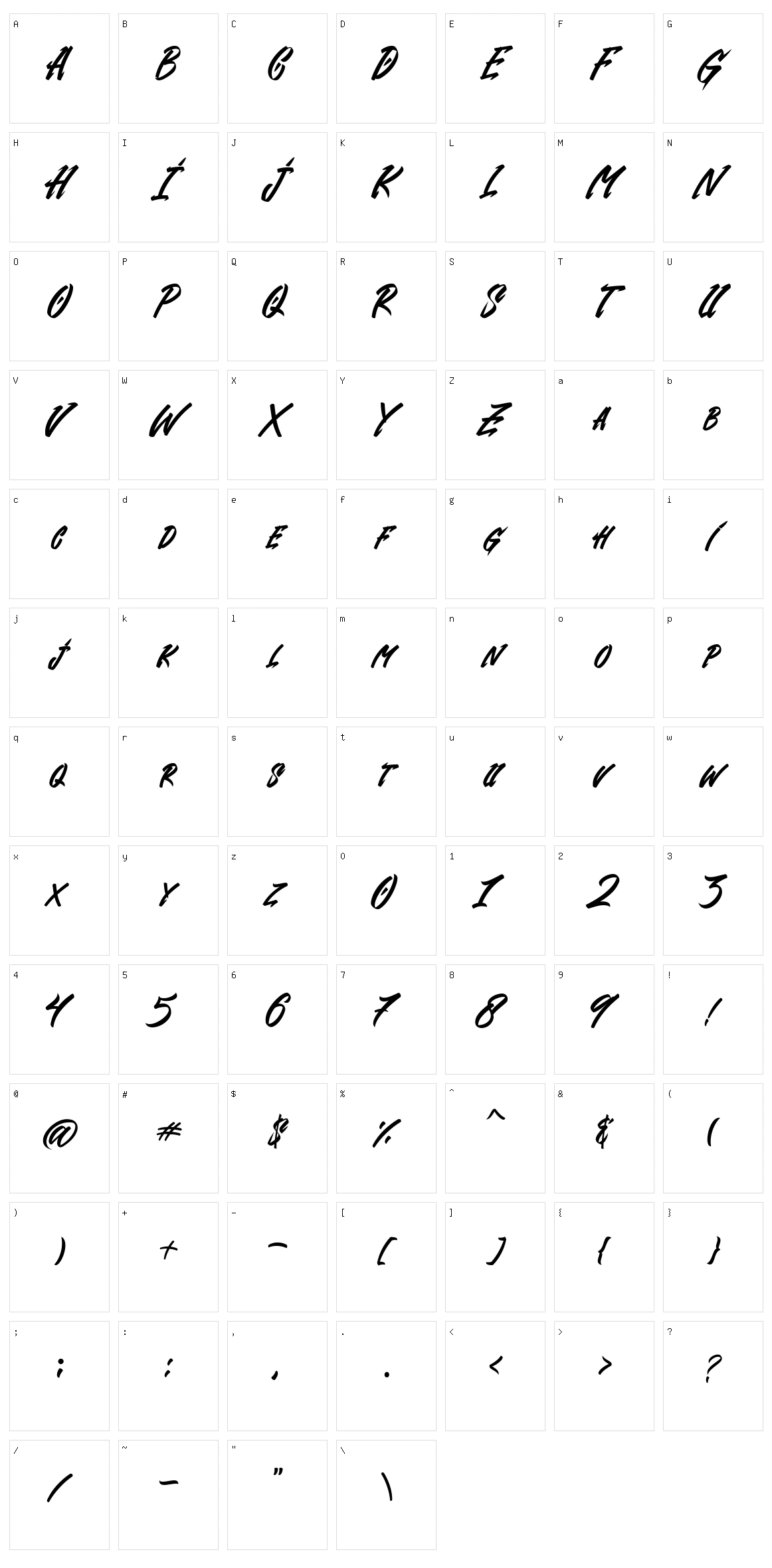 Gendry Character Set