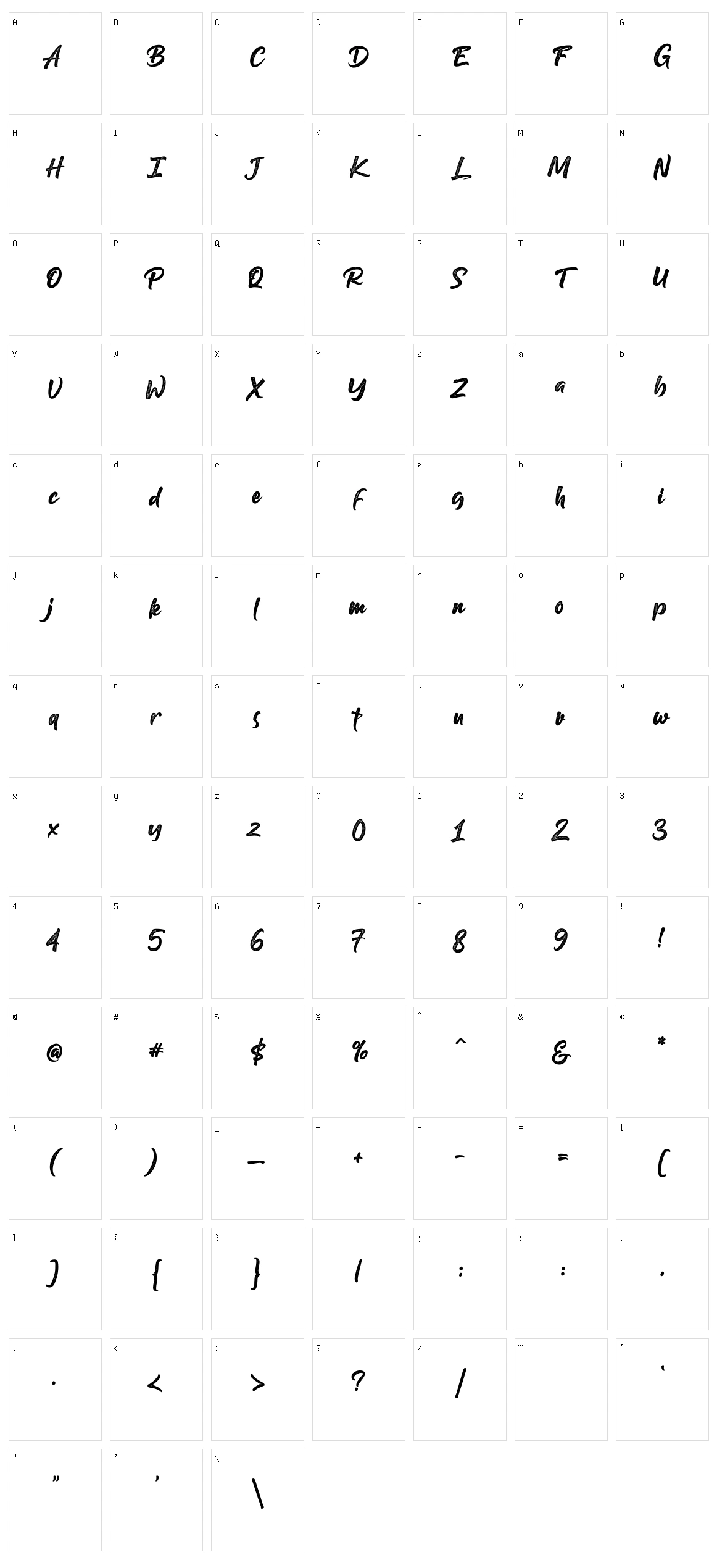 Gilberto Character Set