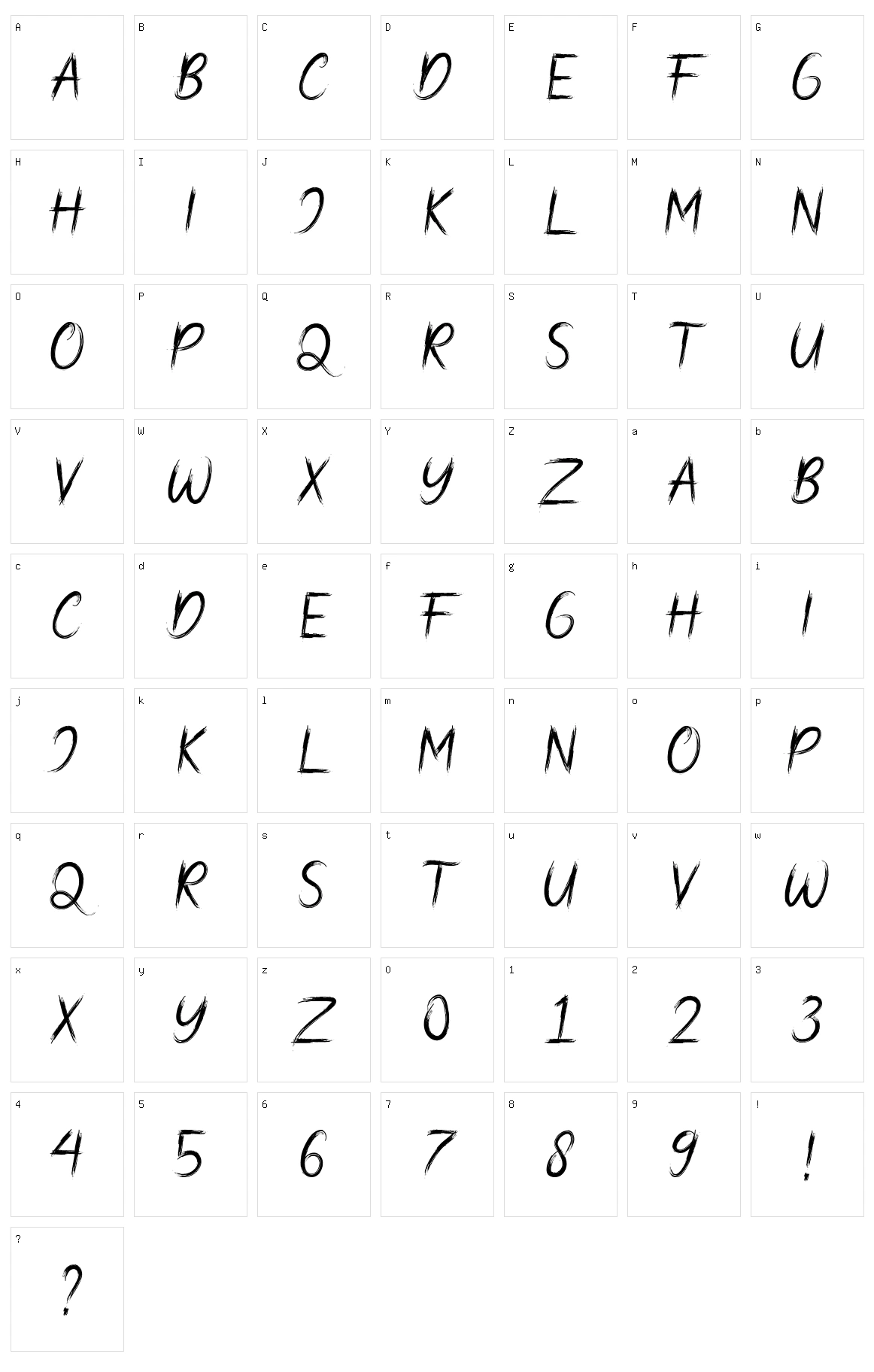 Bad Hunter Brush Character Set