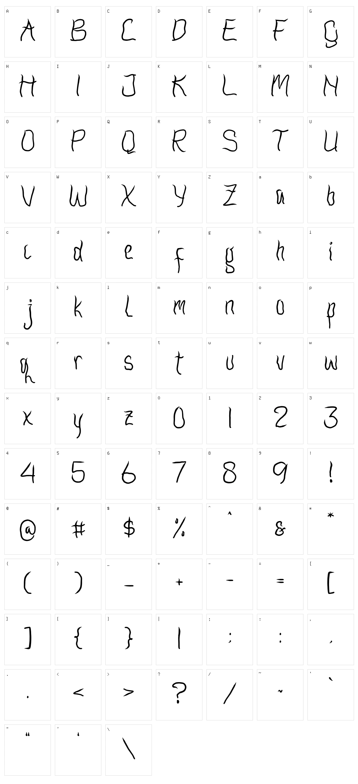 Slamming Character Set