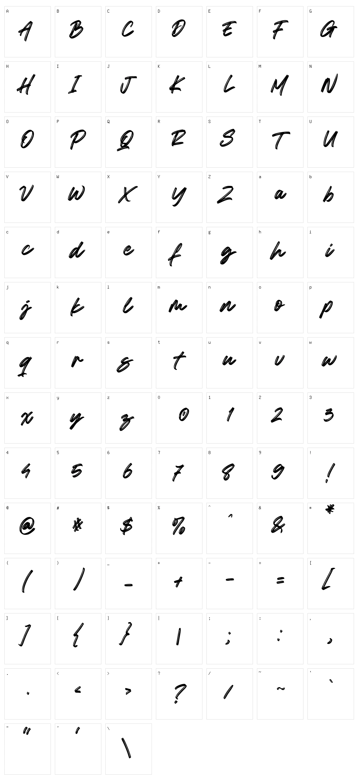 Besteam Character Set