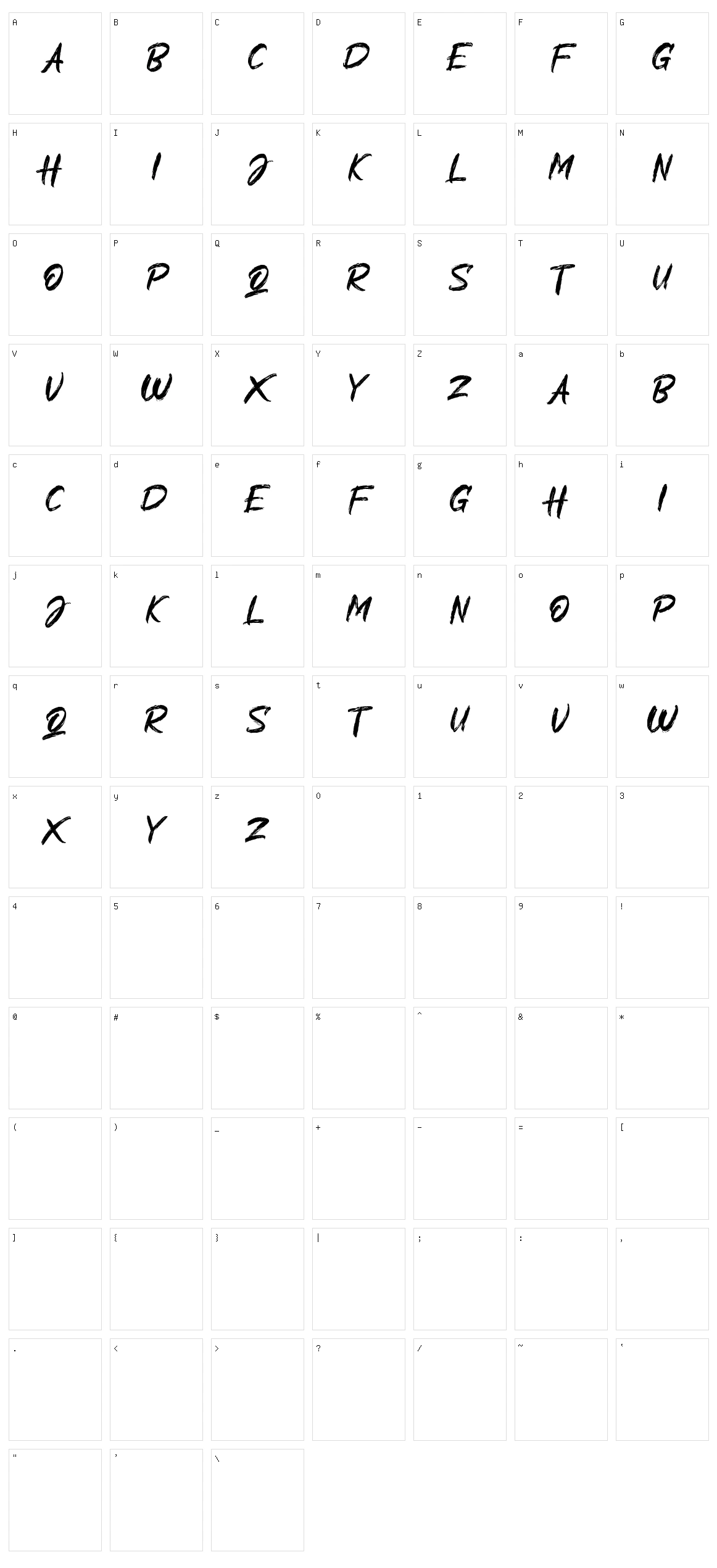 Alliens Character Set