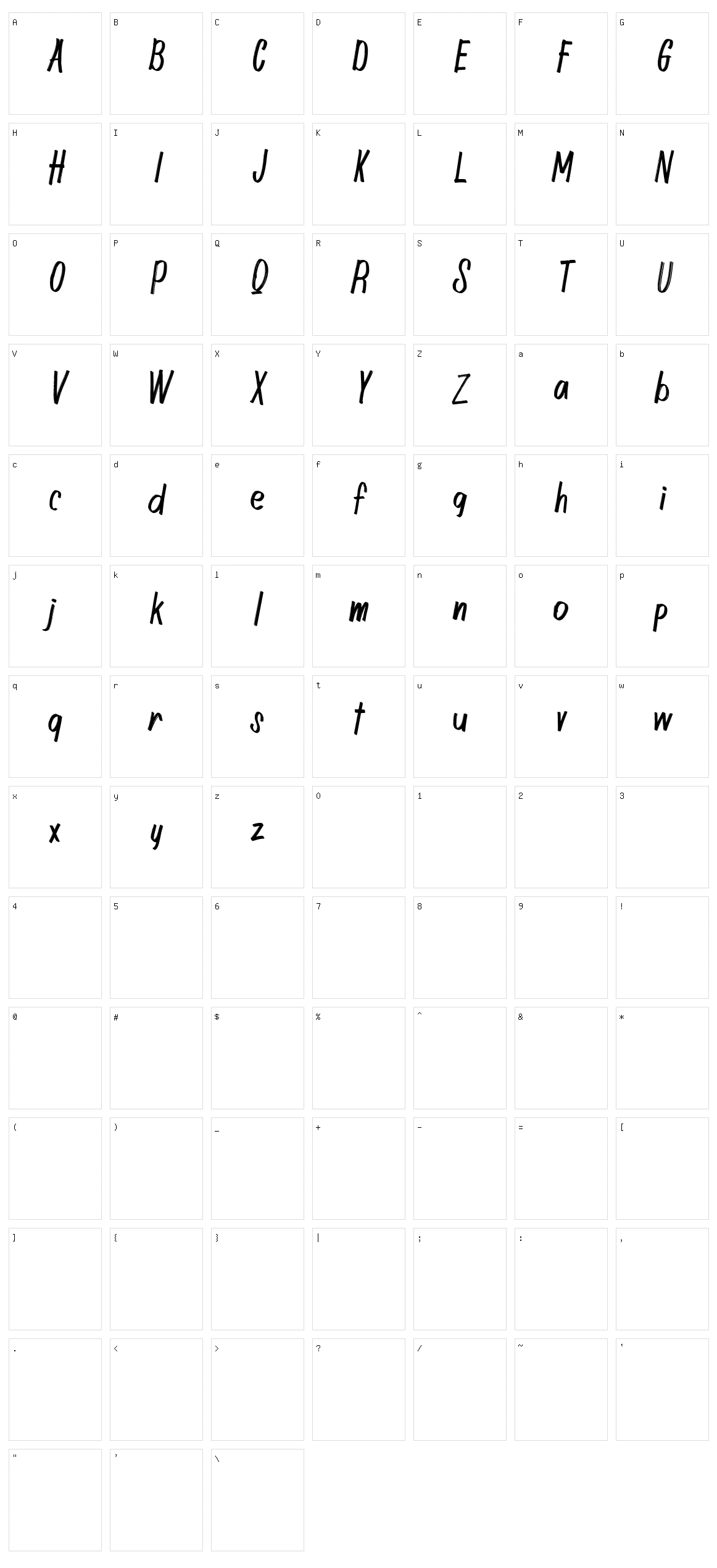 Artesy Character Set