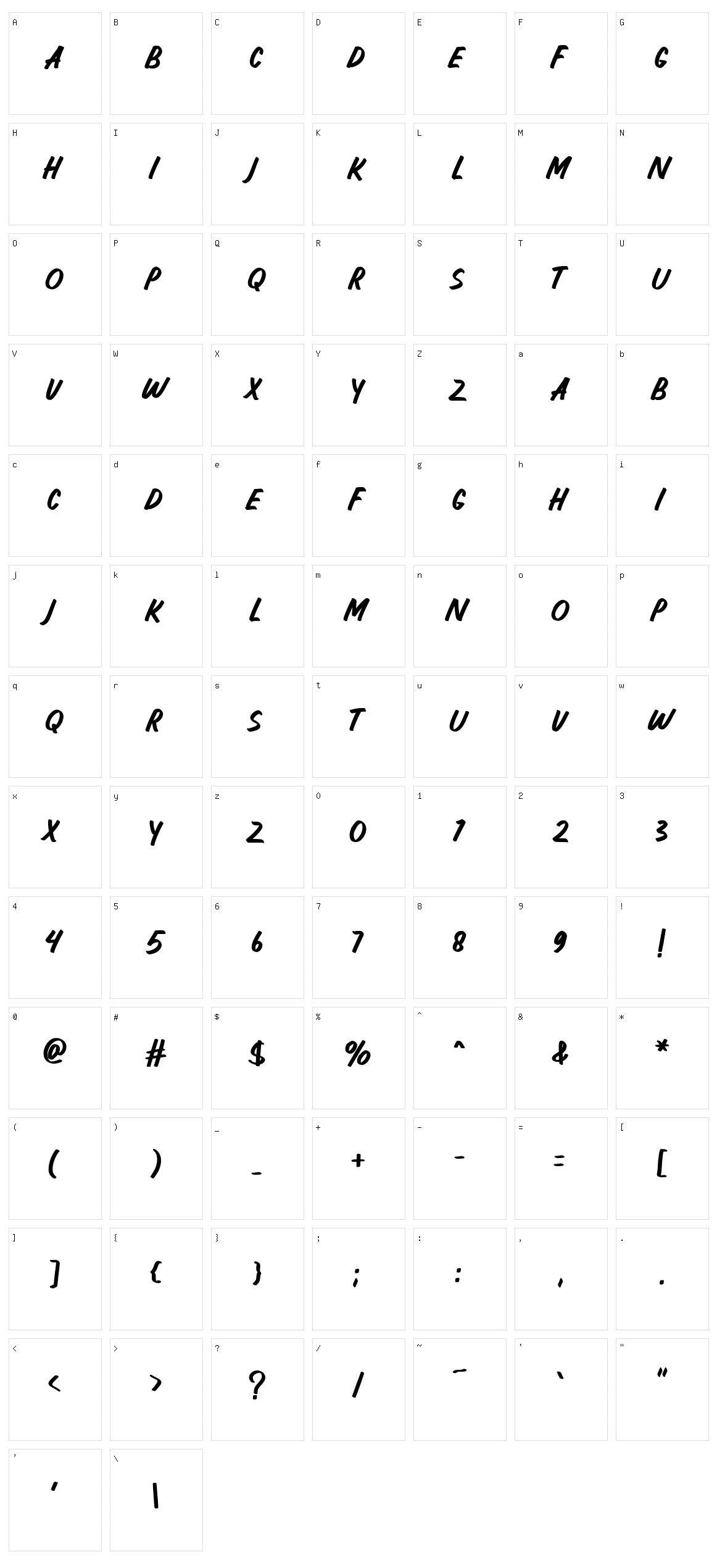 Lemonpie Character Set