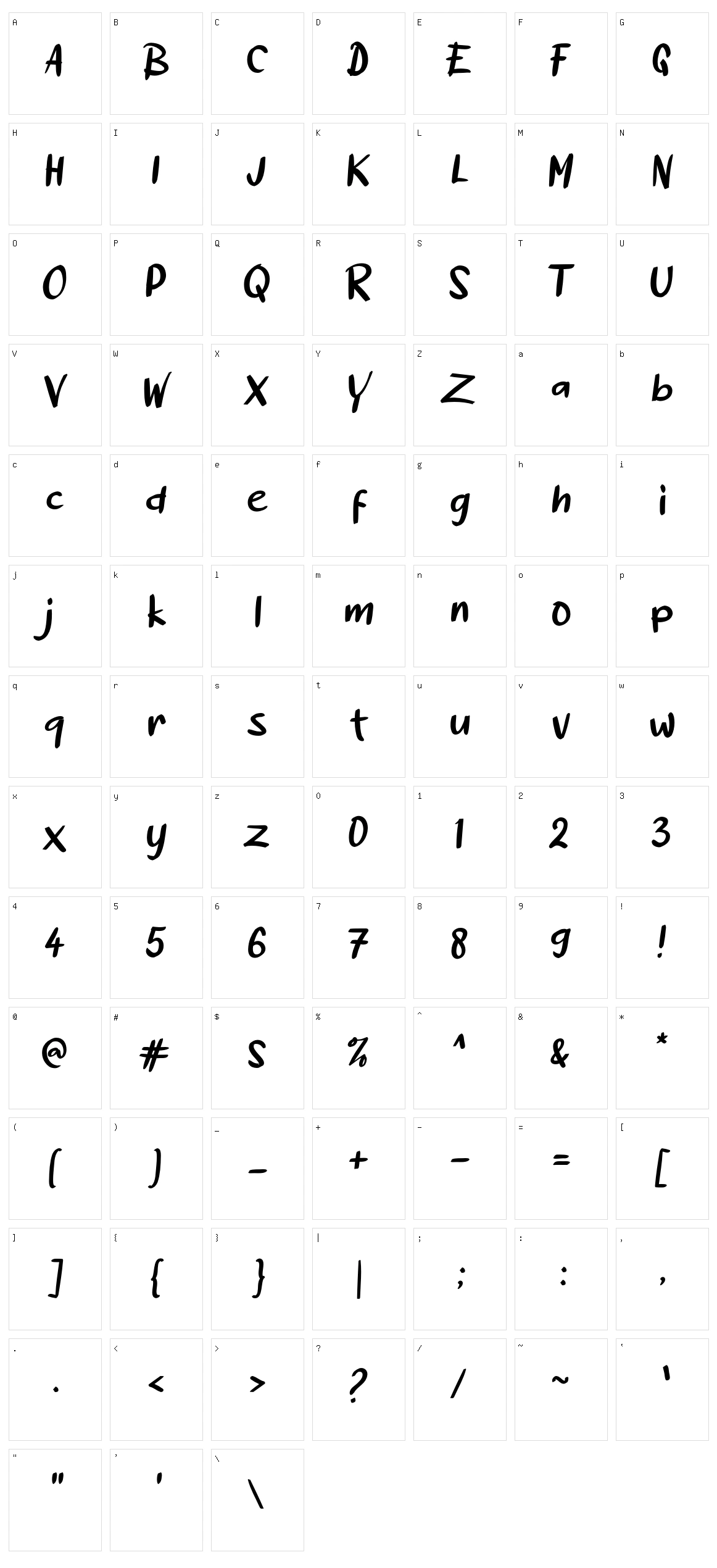 a Acakadut Character Set