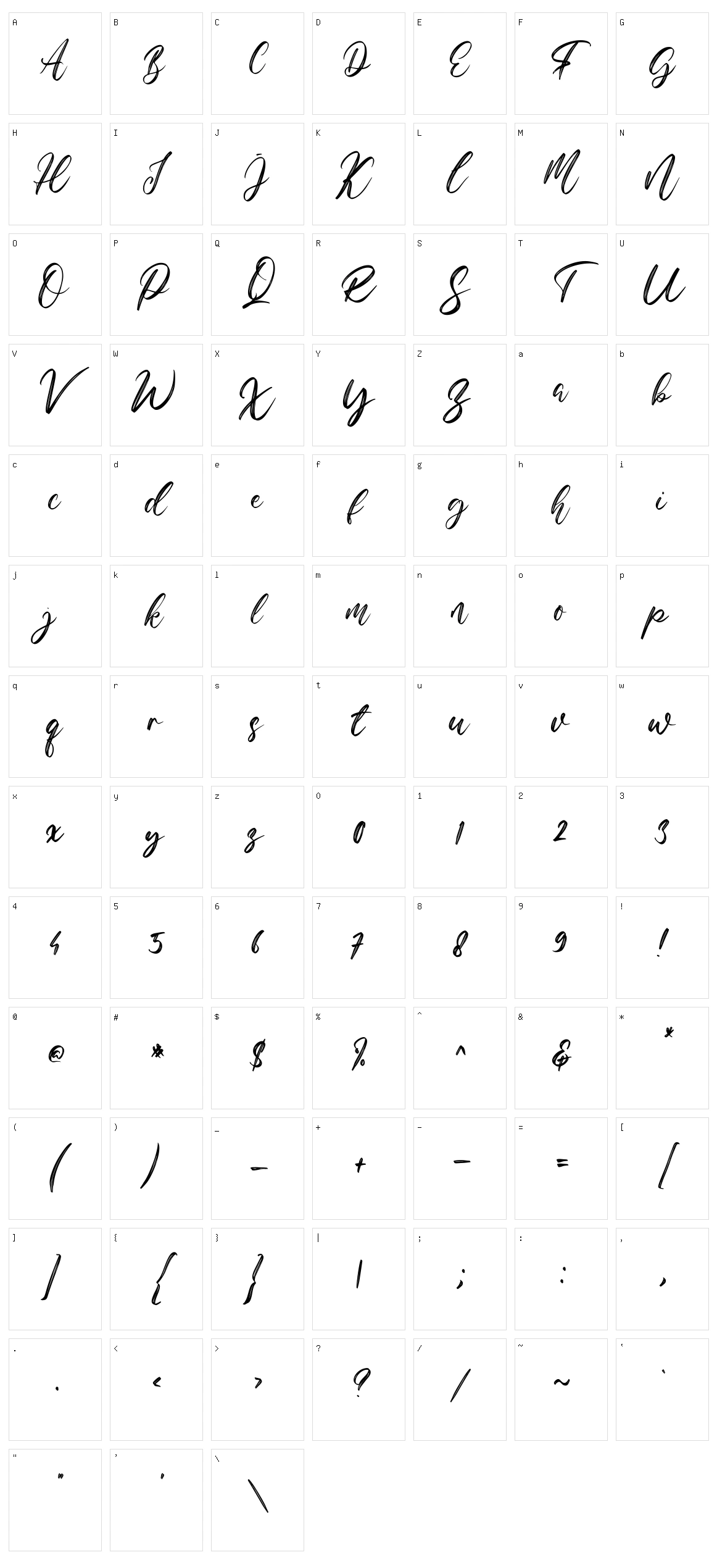 Hello Georgia Character Set