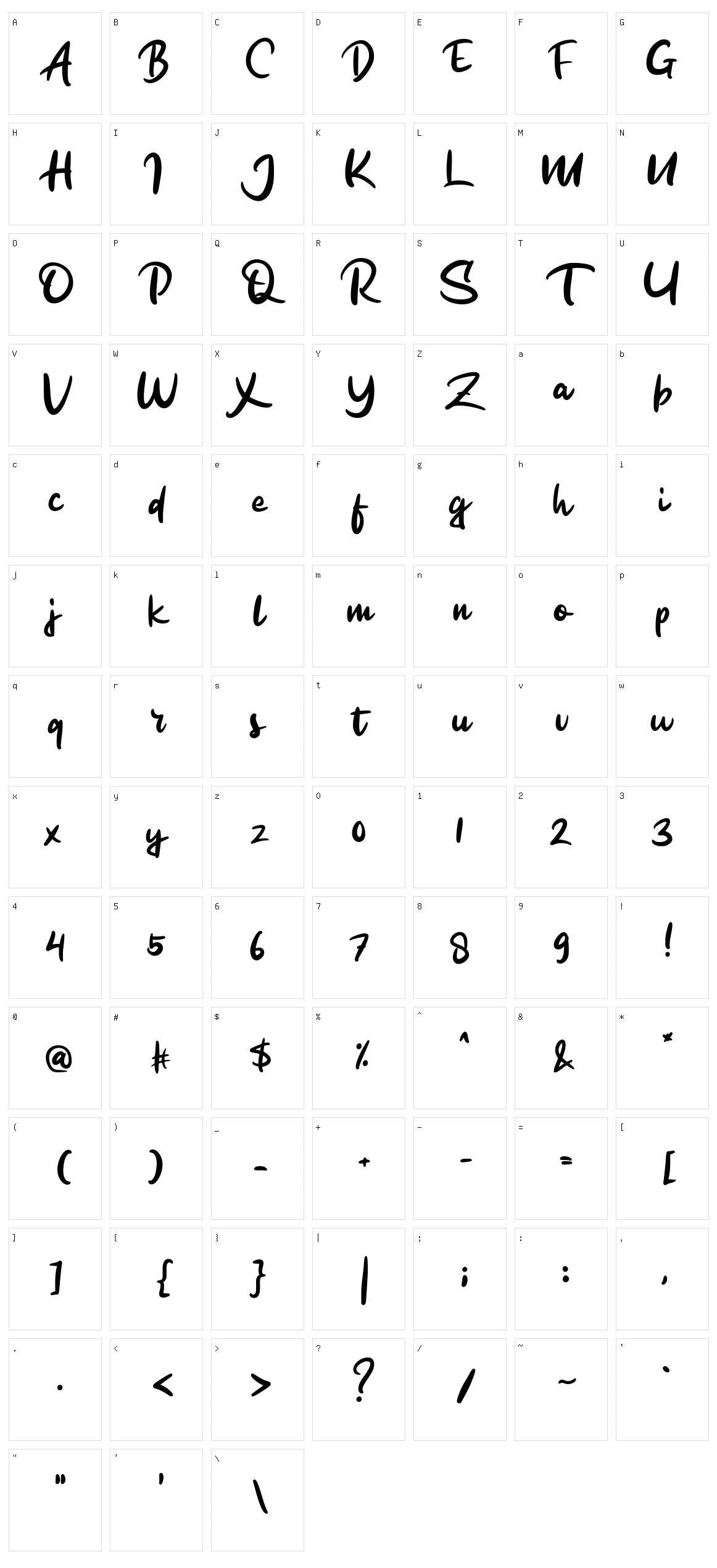 Adabe Character Set