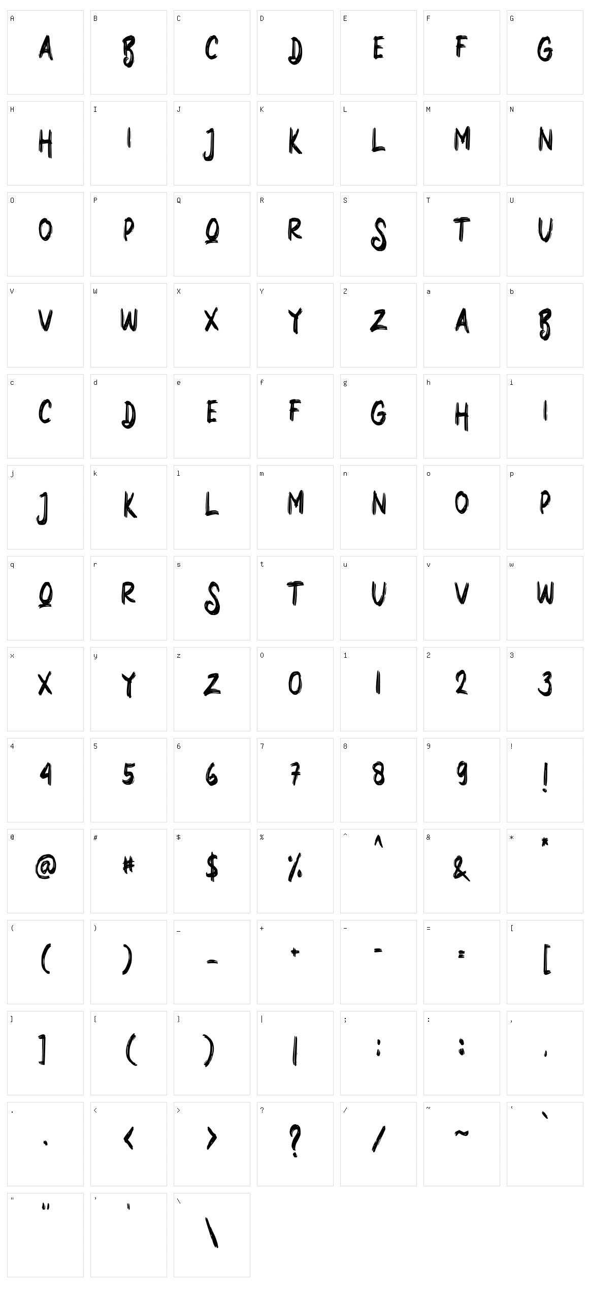 Black Flores Character Set