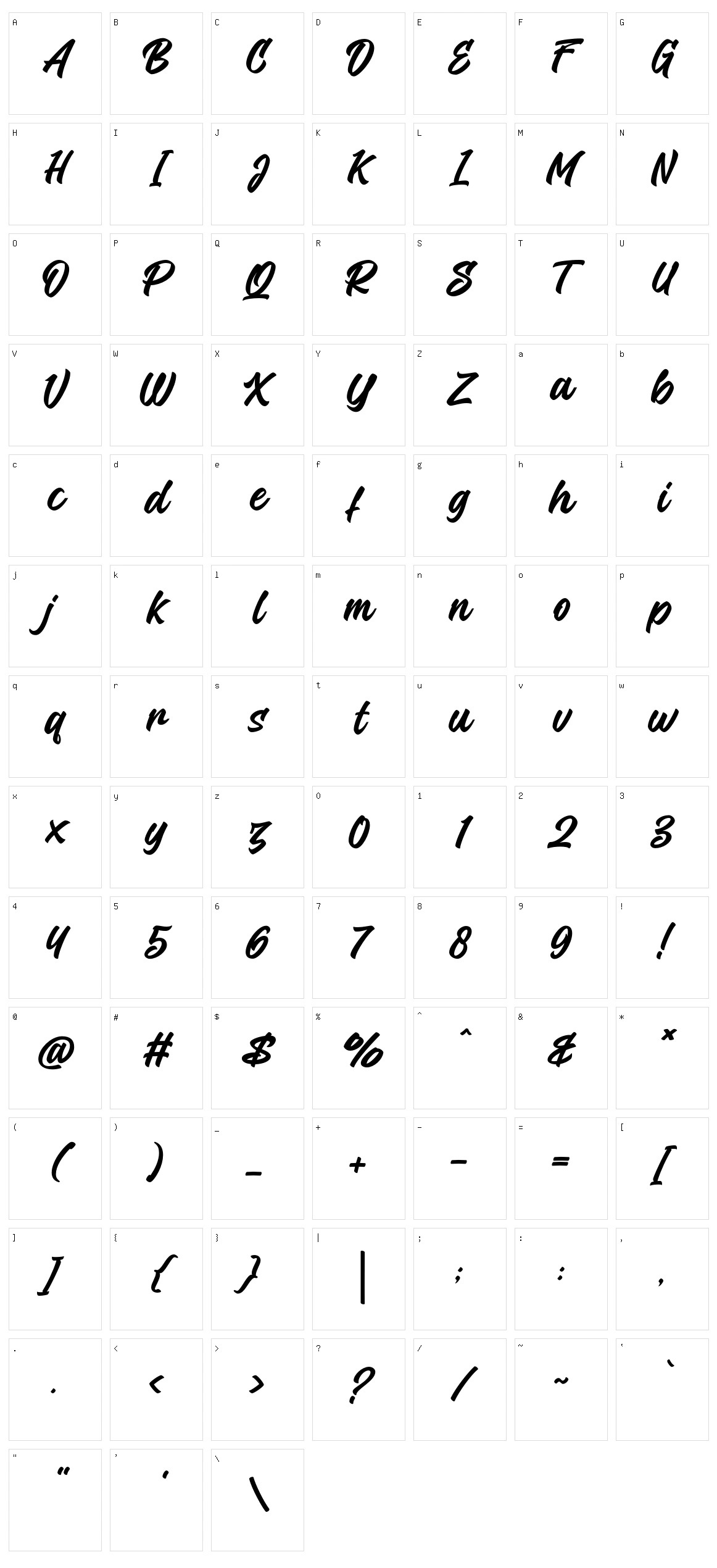 Agustin Character Set