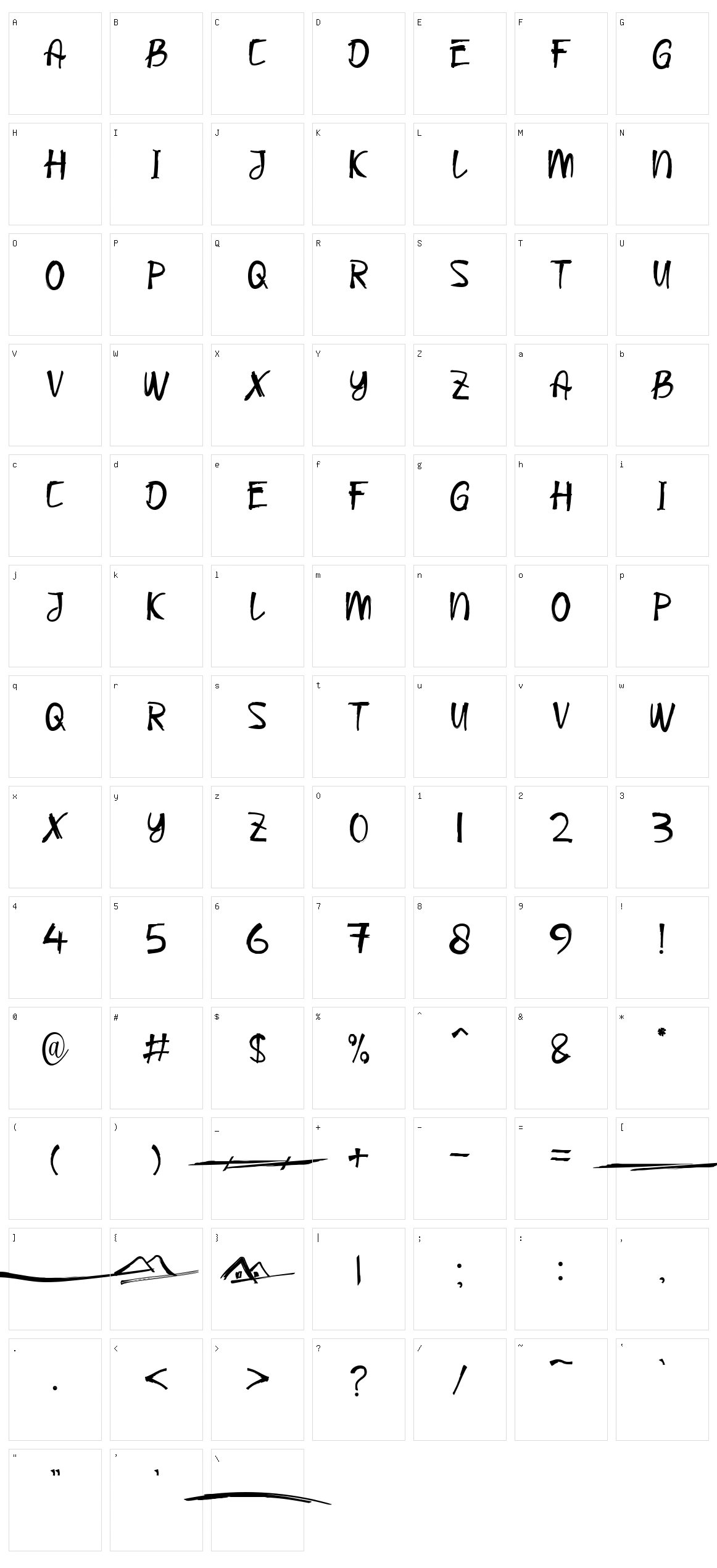 Oakland Character Set