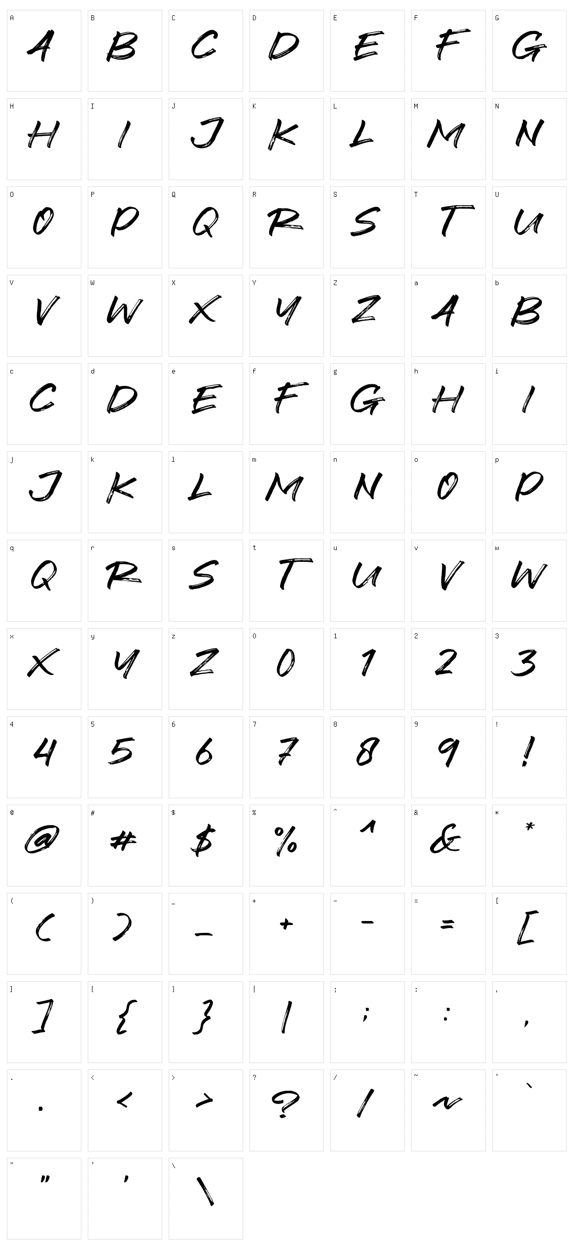 Foxbot Character Set