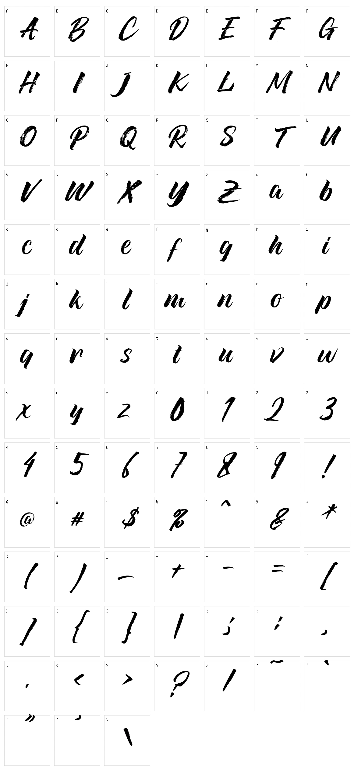 Qamila Character Set
