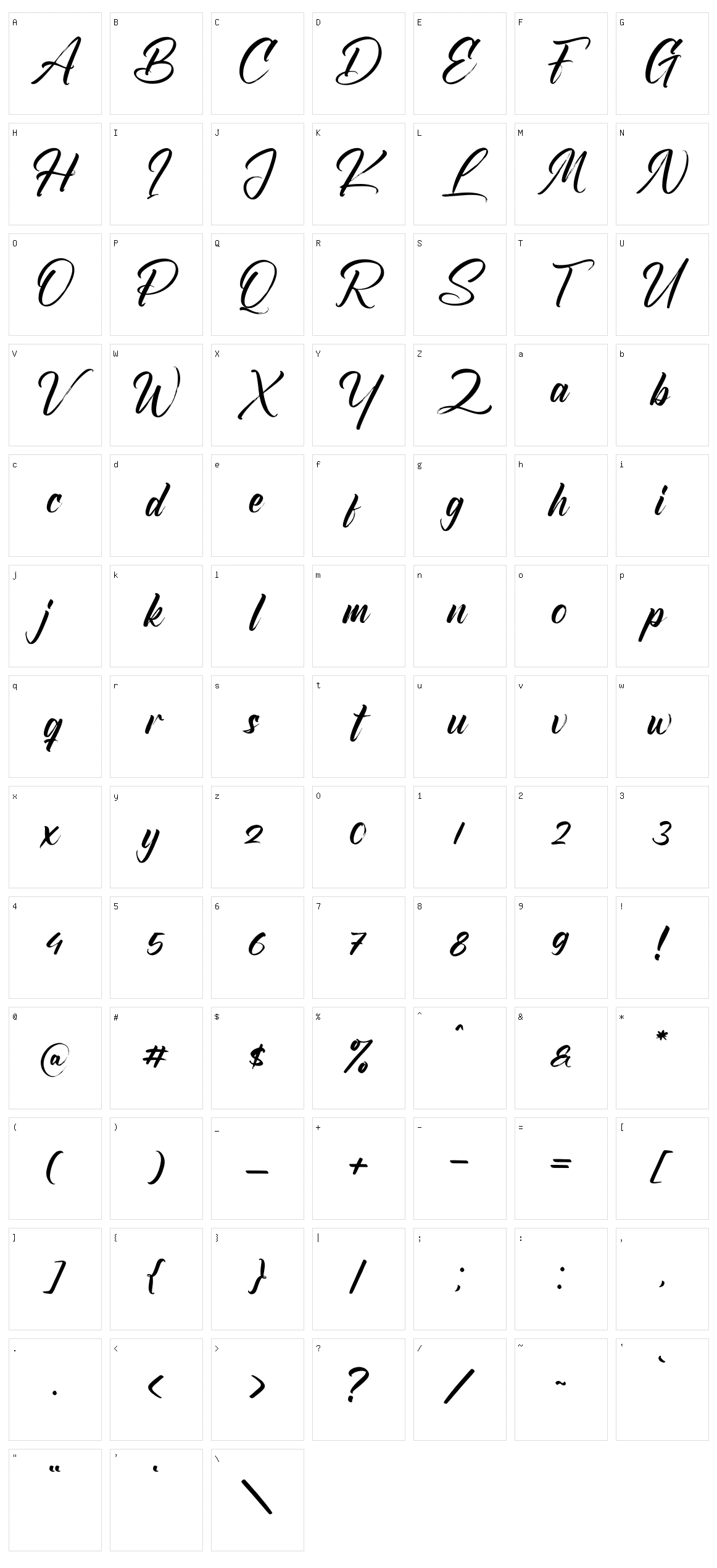Brushtime Logotype Character Set