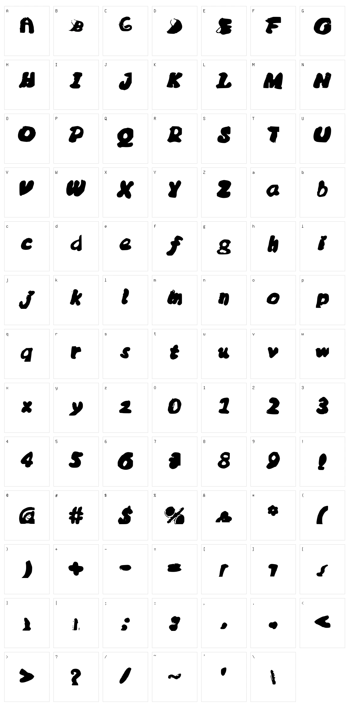 MessyBubble Character Set