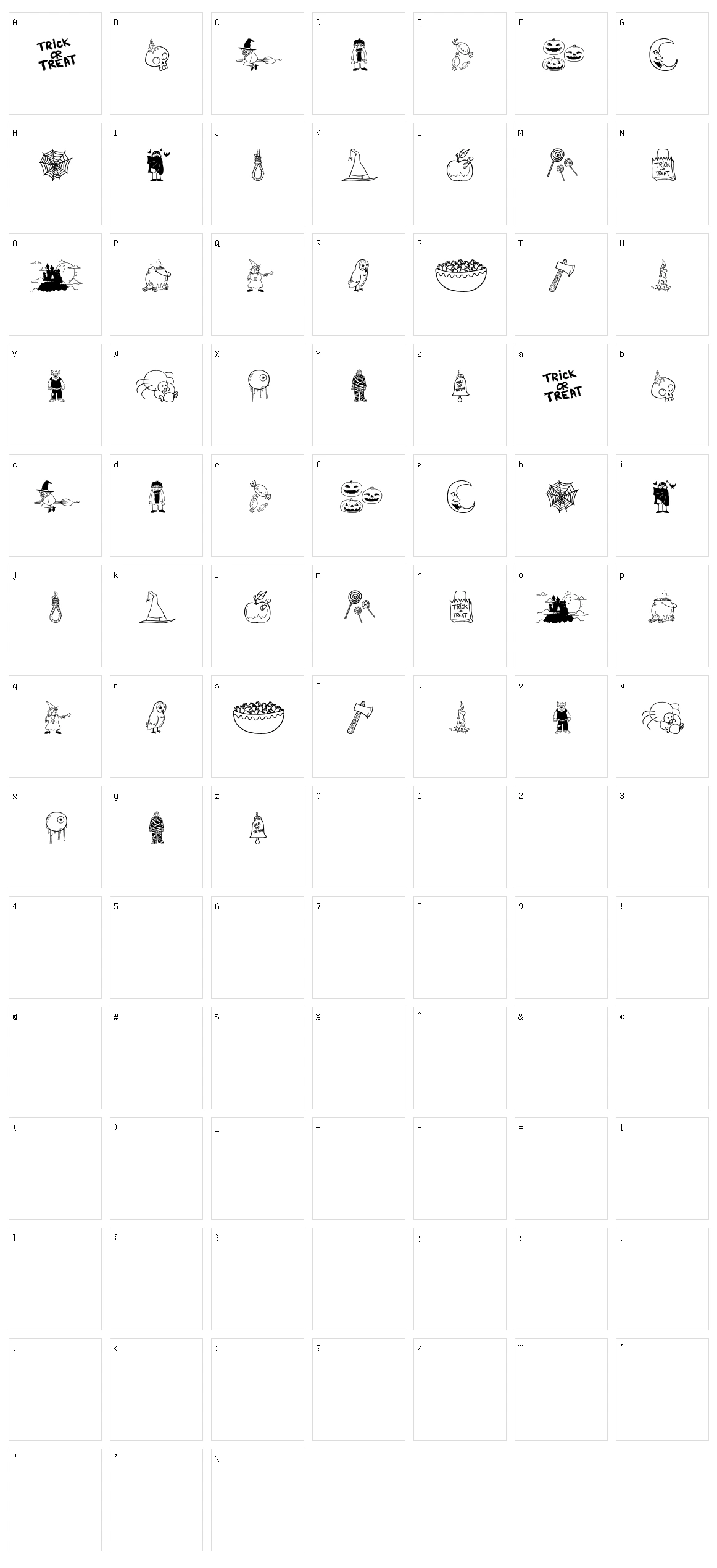 Halloween Bell Character Set