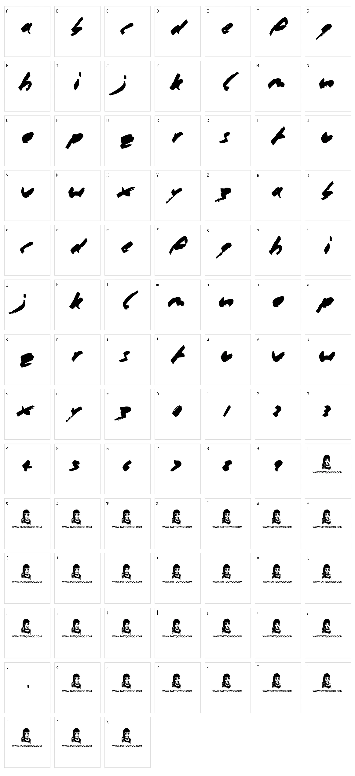 Marker Pen Character Set