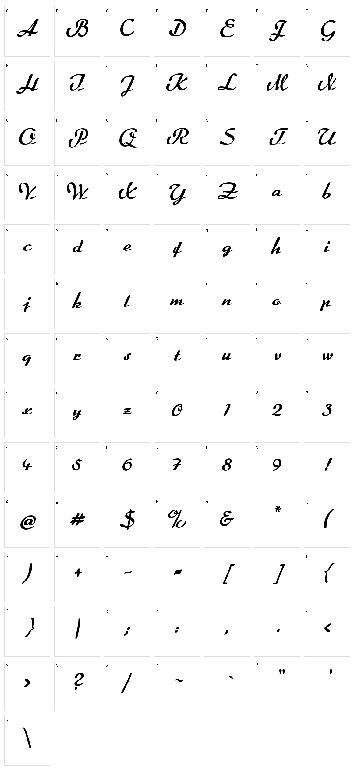 Rumburak Character Set