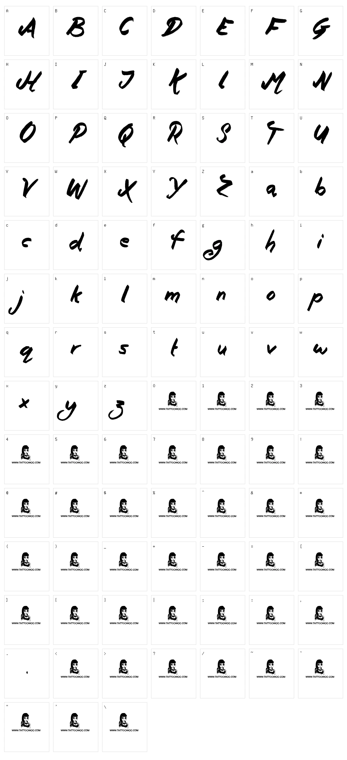 Oily Character Set