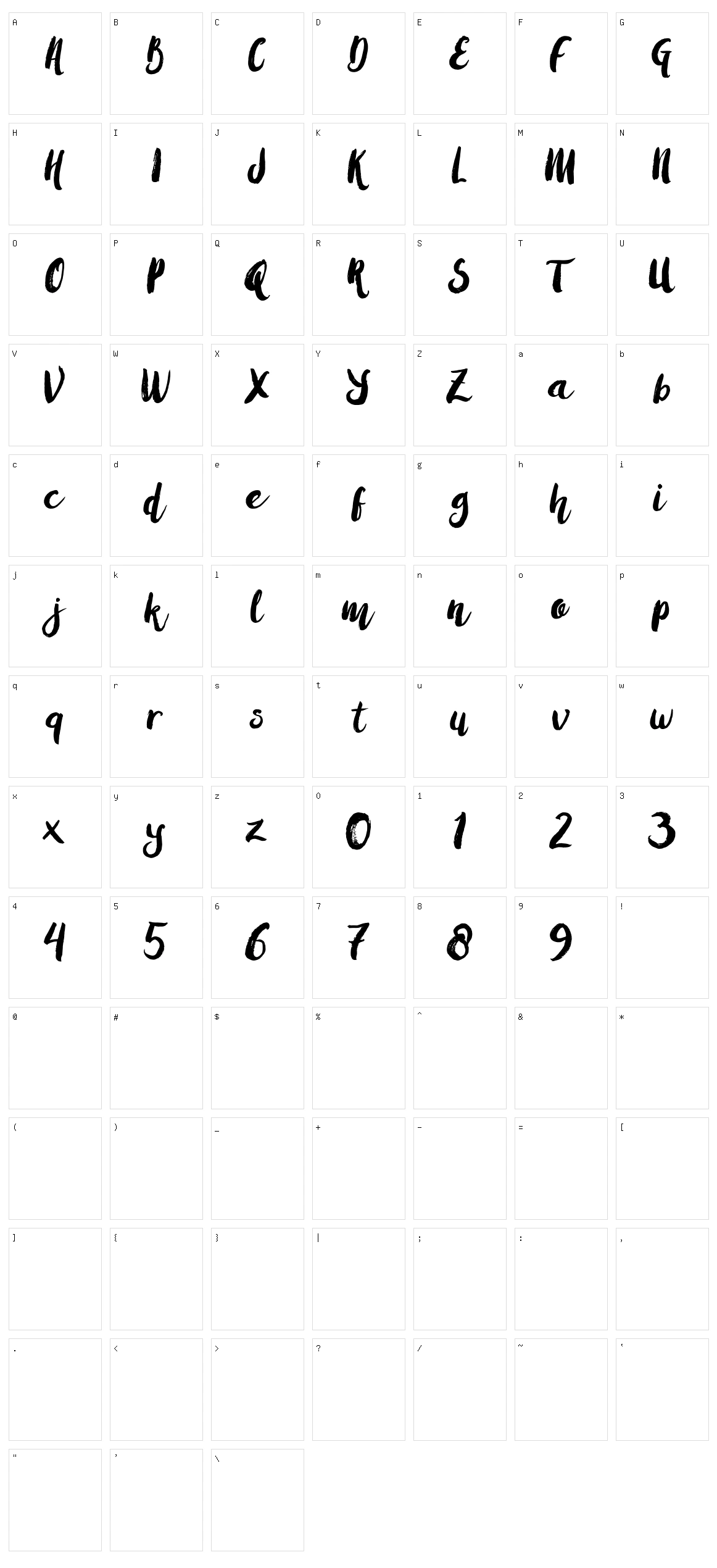 Amulhed Character Set