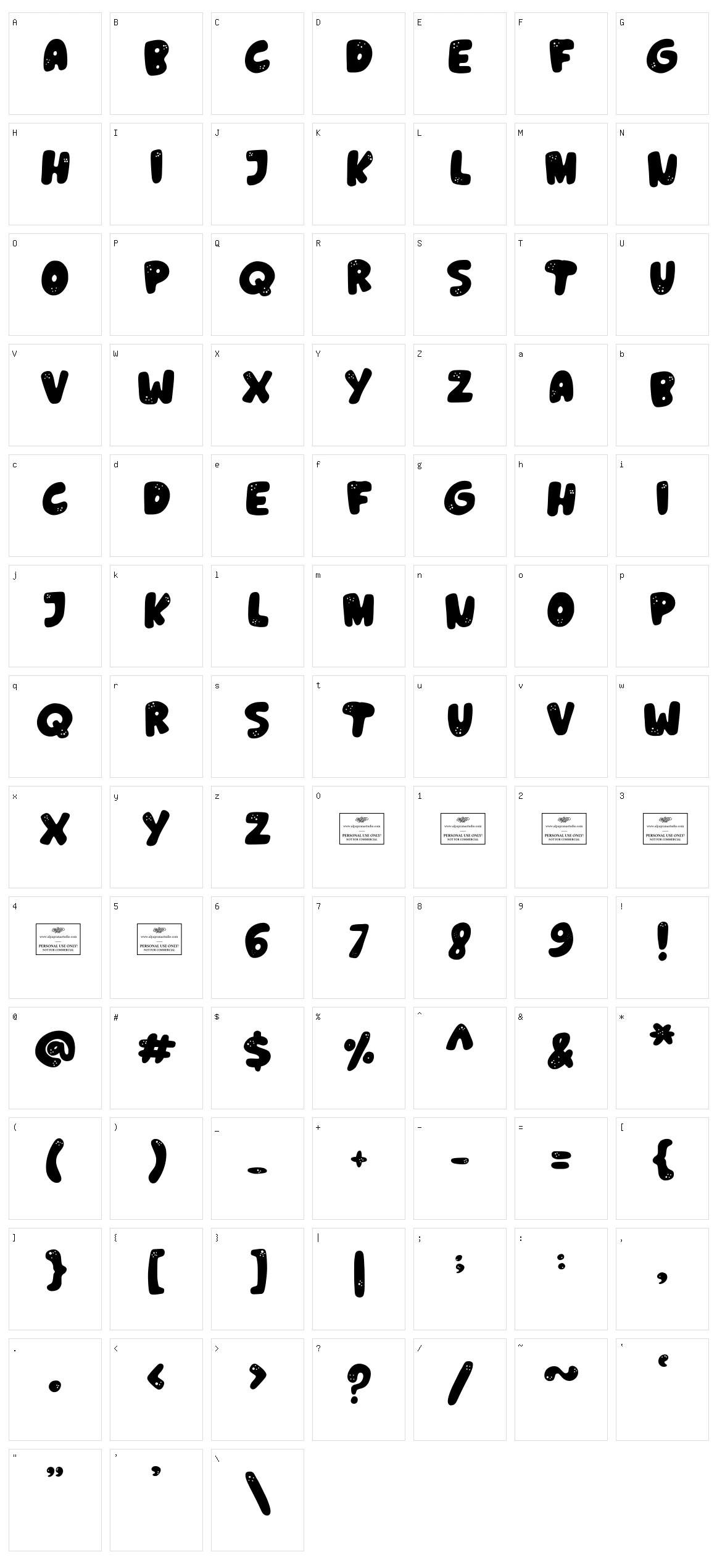 Carrots Character Set