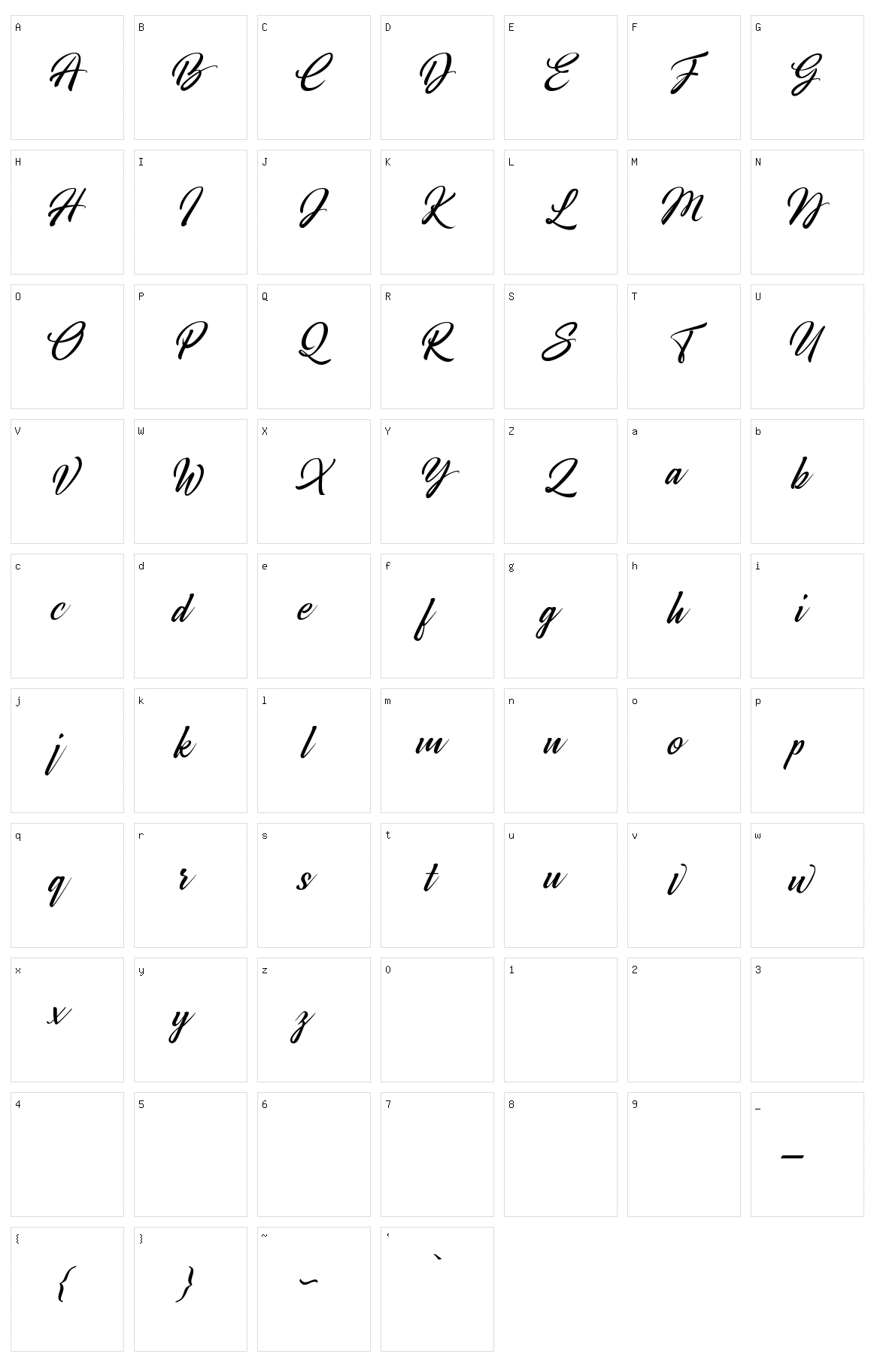 Broda Character Set