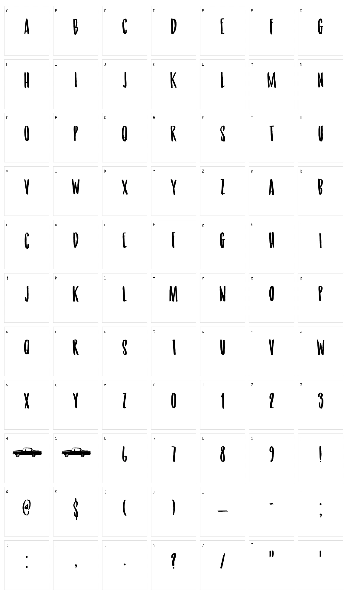 Getaway Car Character Set