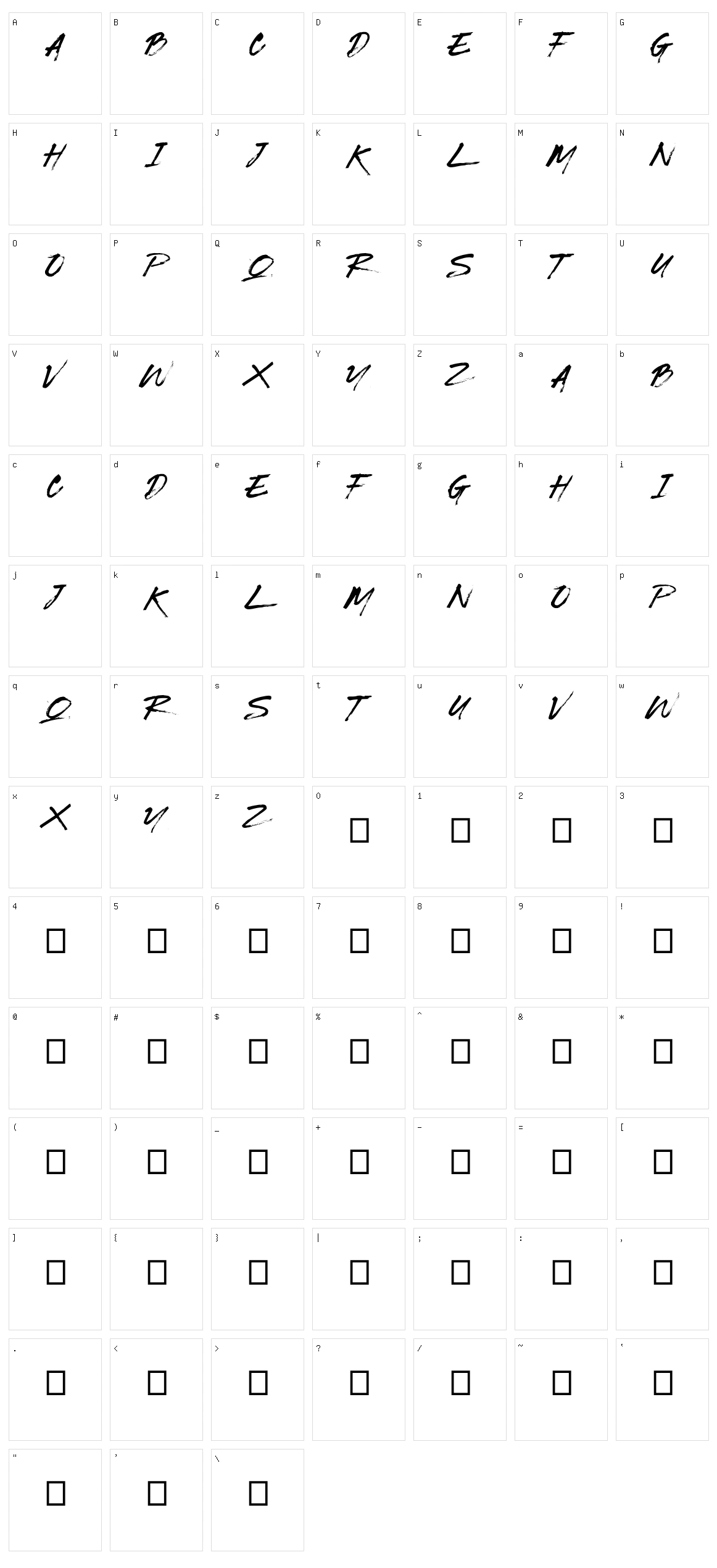 Brickness Character Set