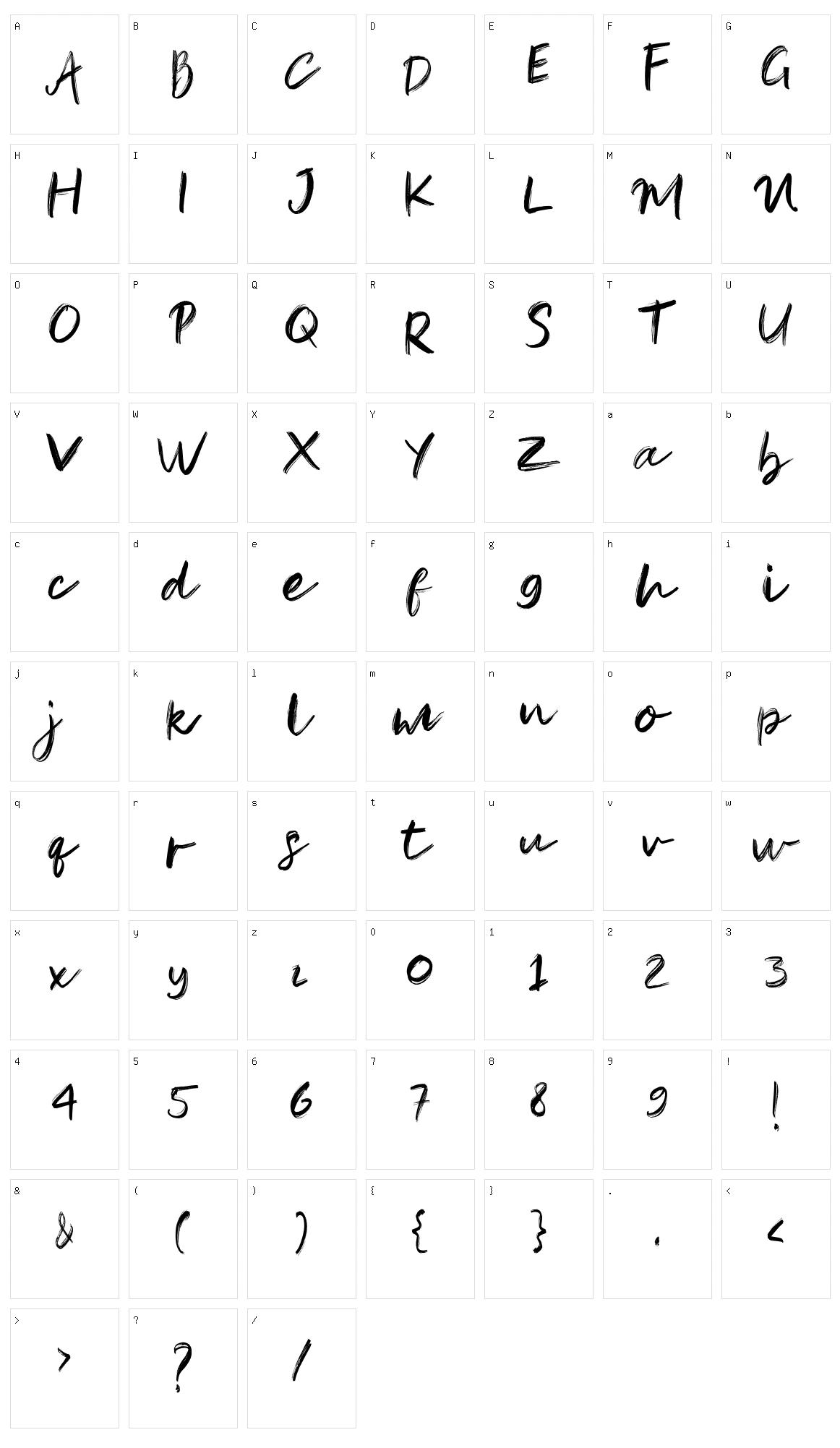 Pandu Character Set