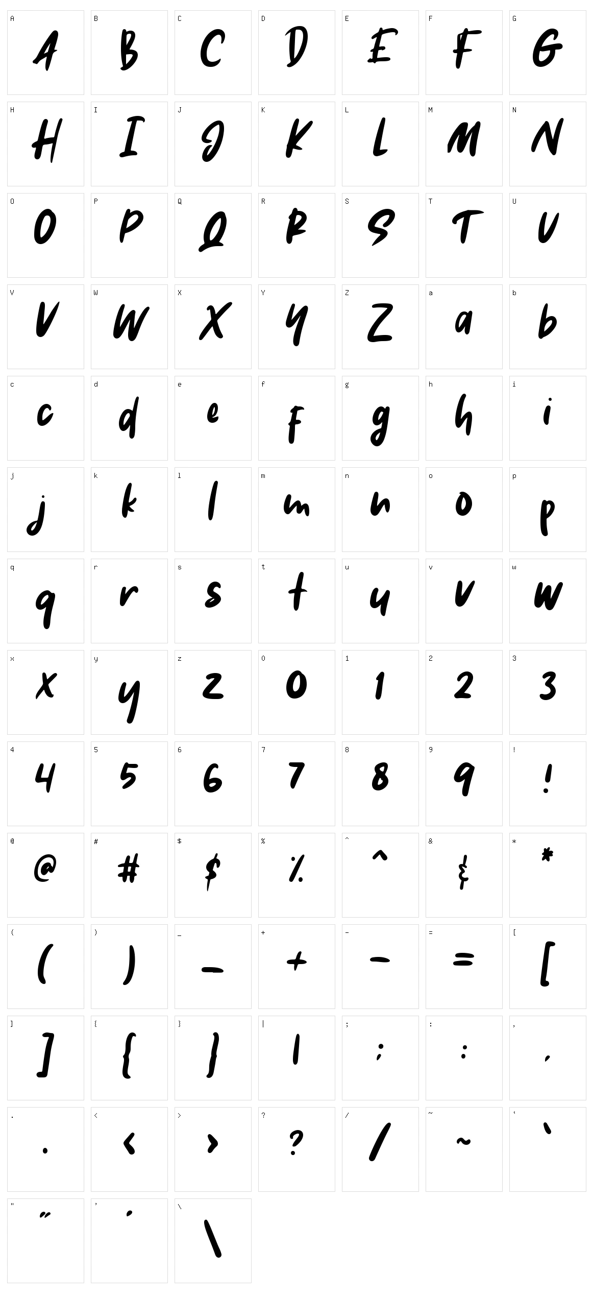 Hikaru Character Set