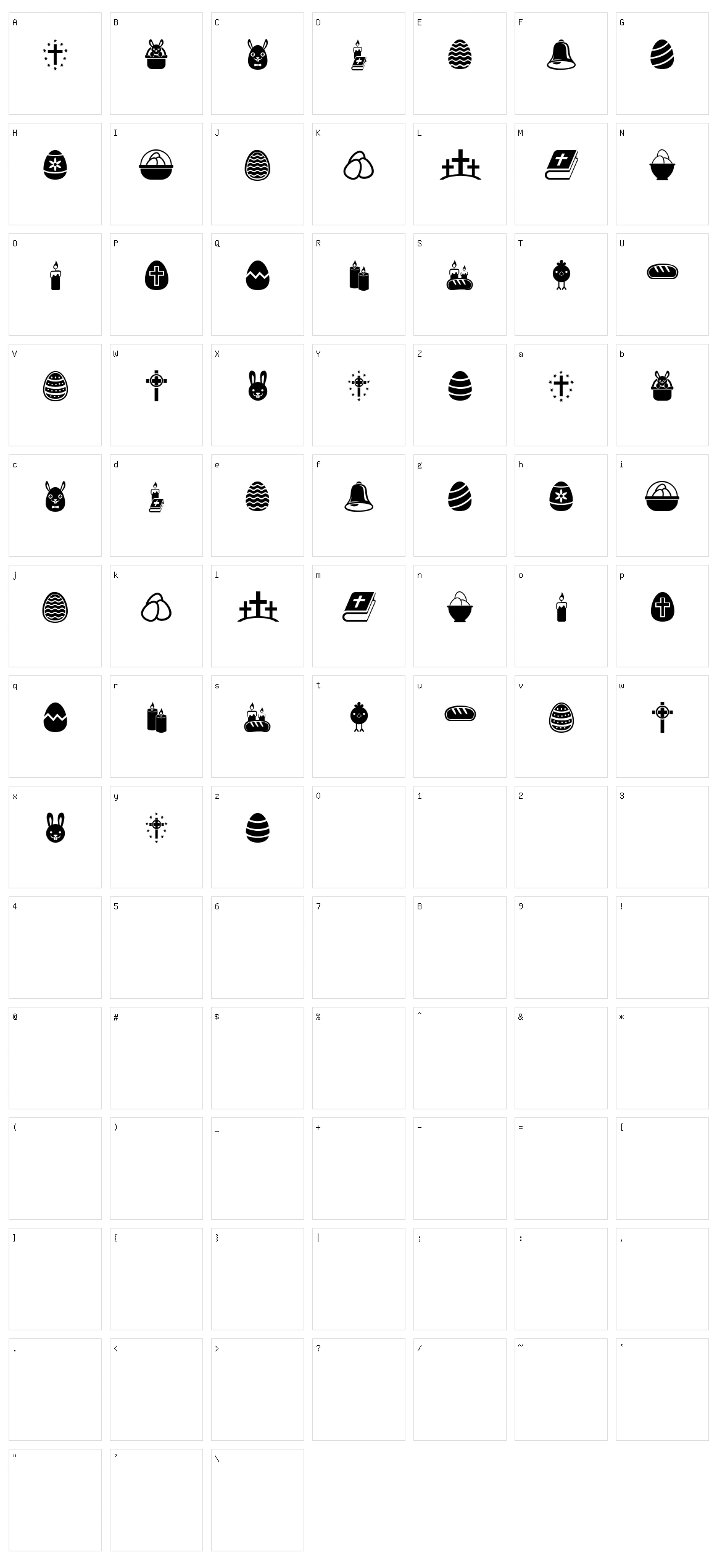 Easter Icons Character Set