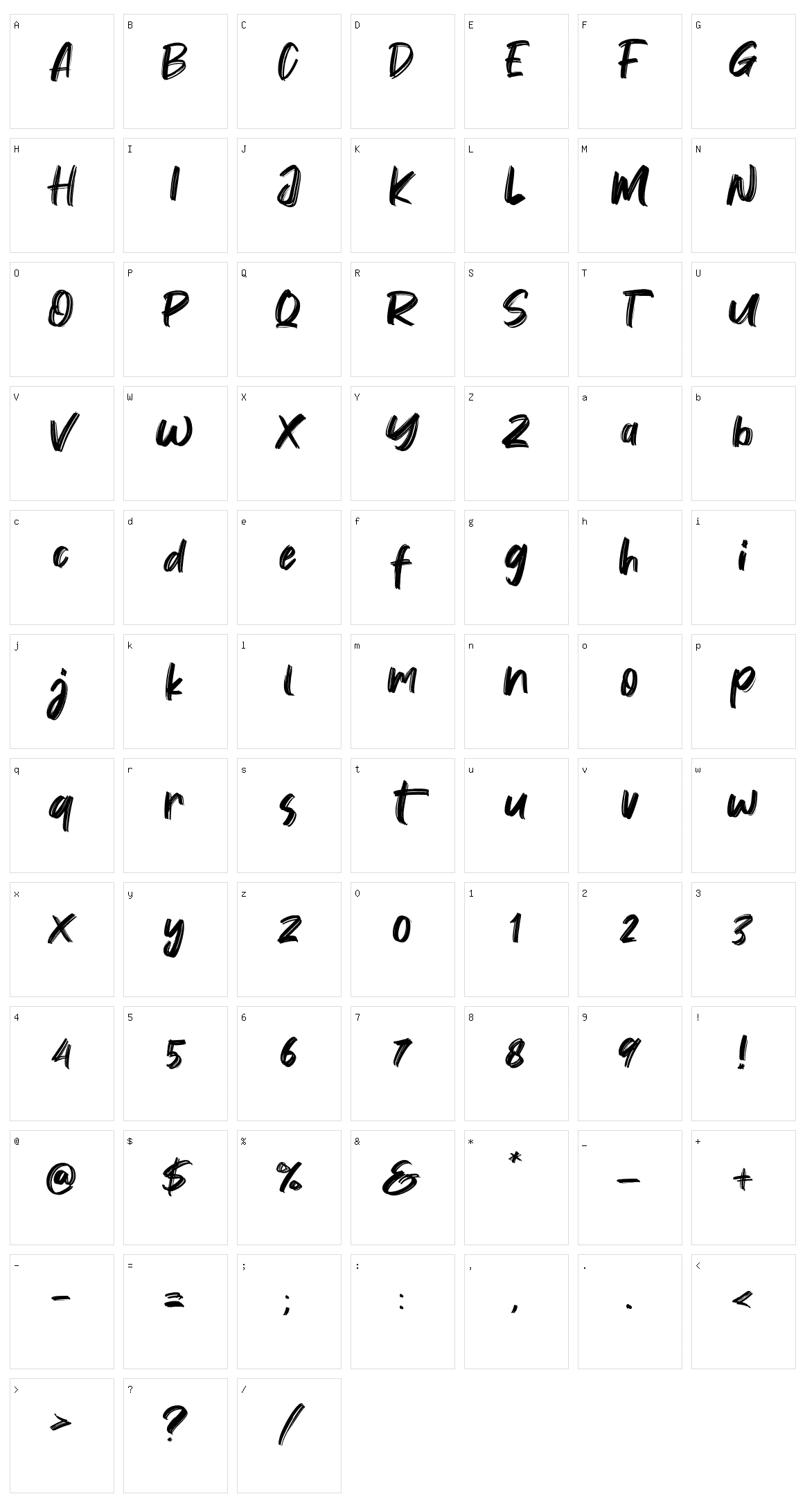 Vontens Character Set