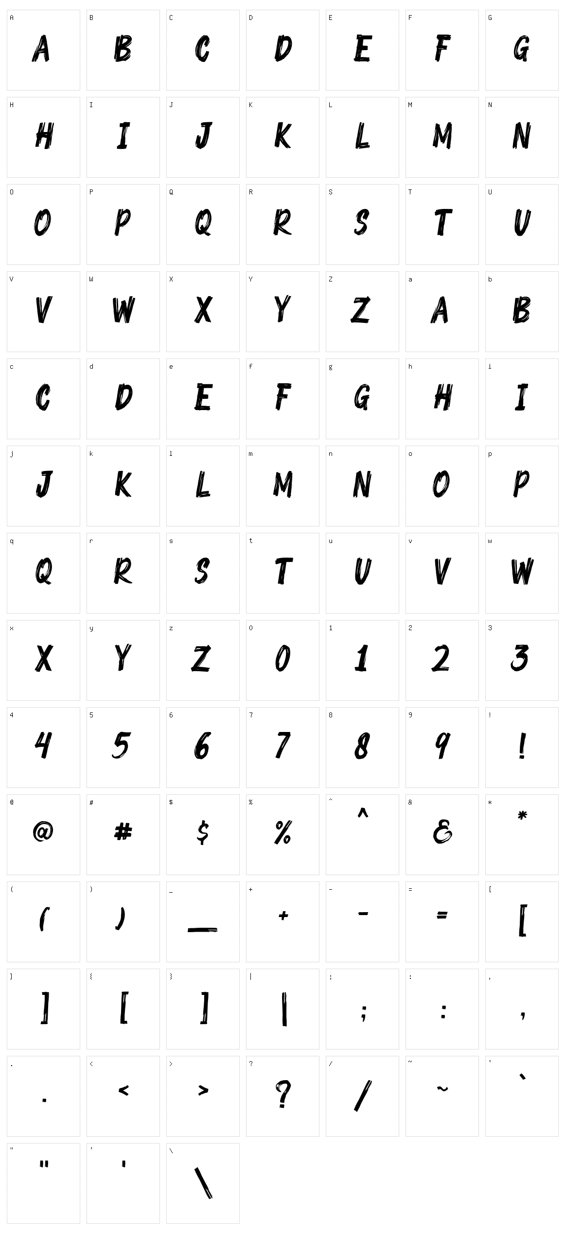 Crushed Stone Character Set