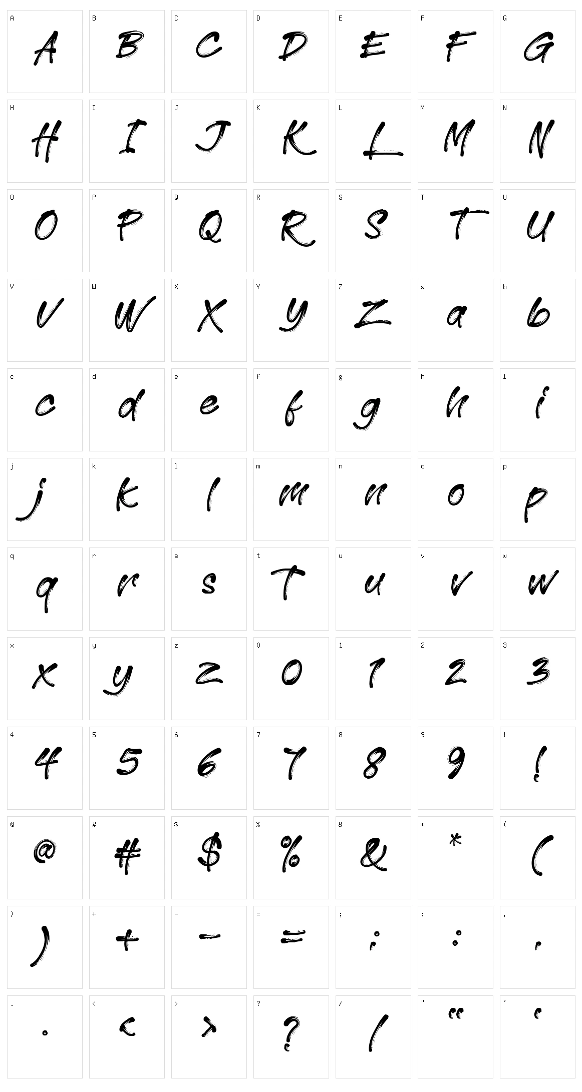 Roman Morrissey Character Set