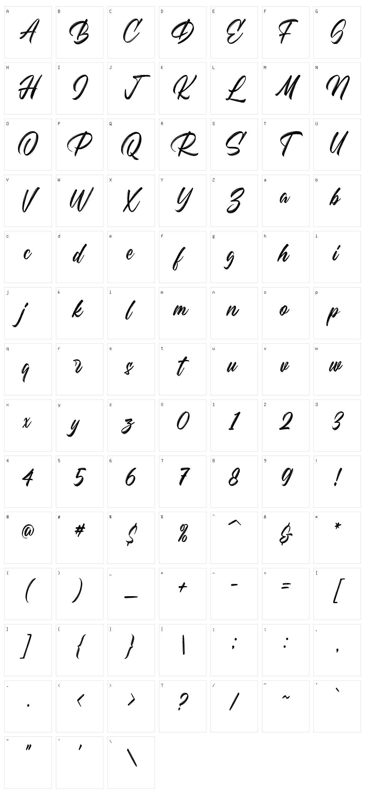 Balgeris Character Set